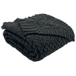 Safavieh Affinity Knit Throw, THR194 - Dark Grey