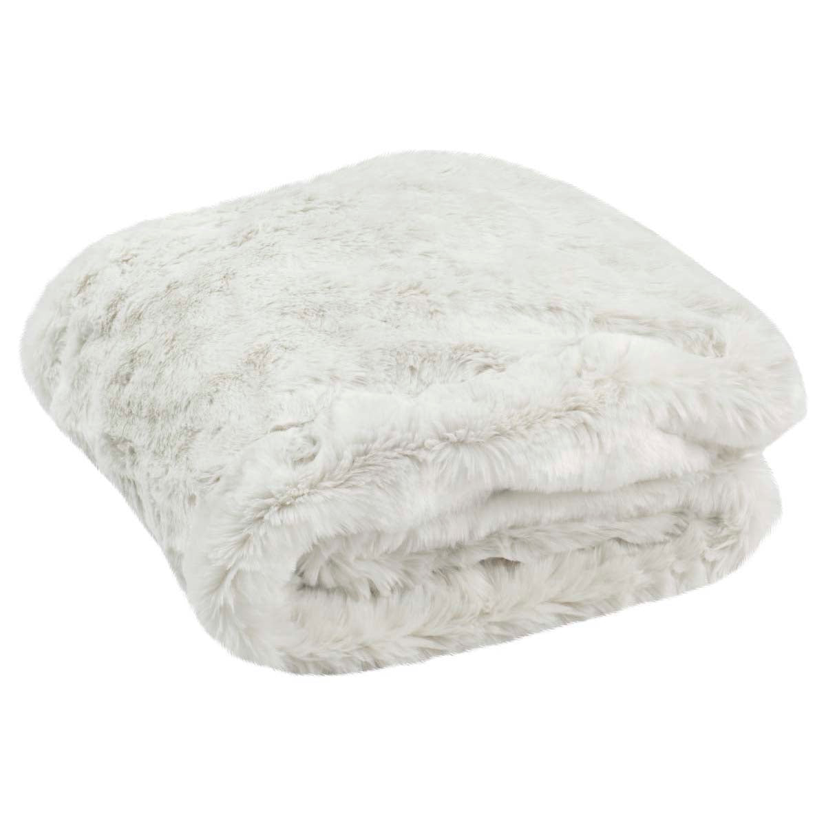 Safavieh Faux Chinchilla Throw, THR725 - Snow White