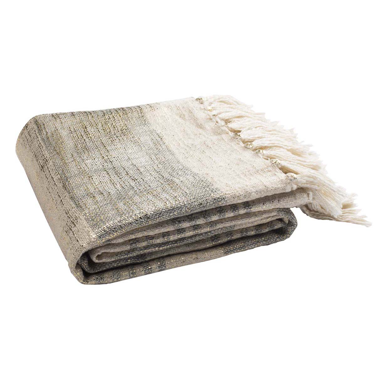 Safavieh Voleta Metallic Throw , THR856 - White/Grey/Metallic