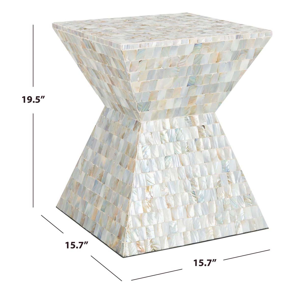 Safavieh Aquamarine Square Mosaic Stool , TRB1006 - Multi / Blue