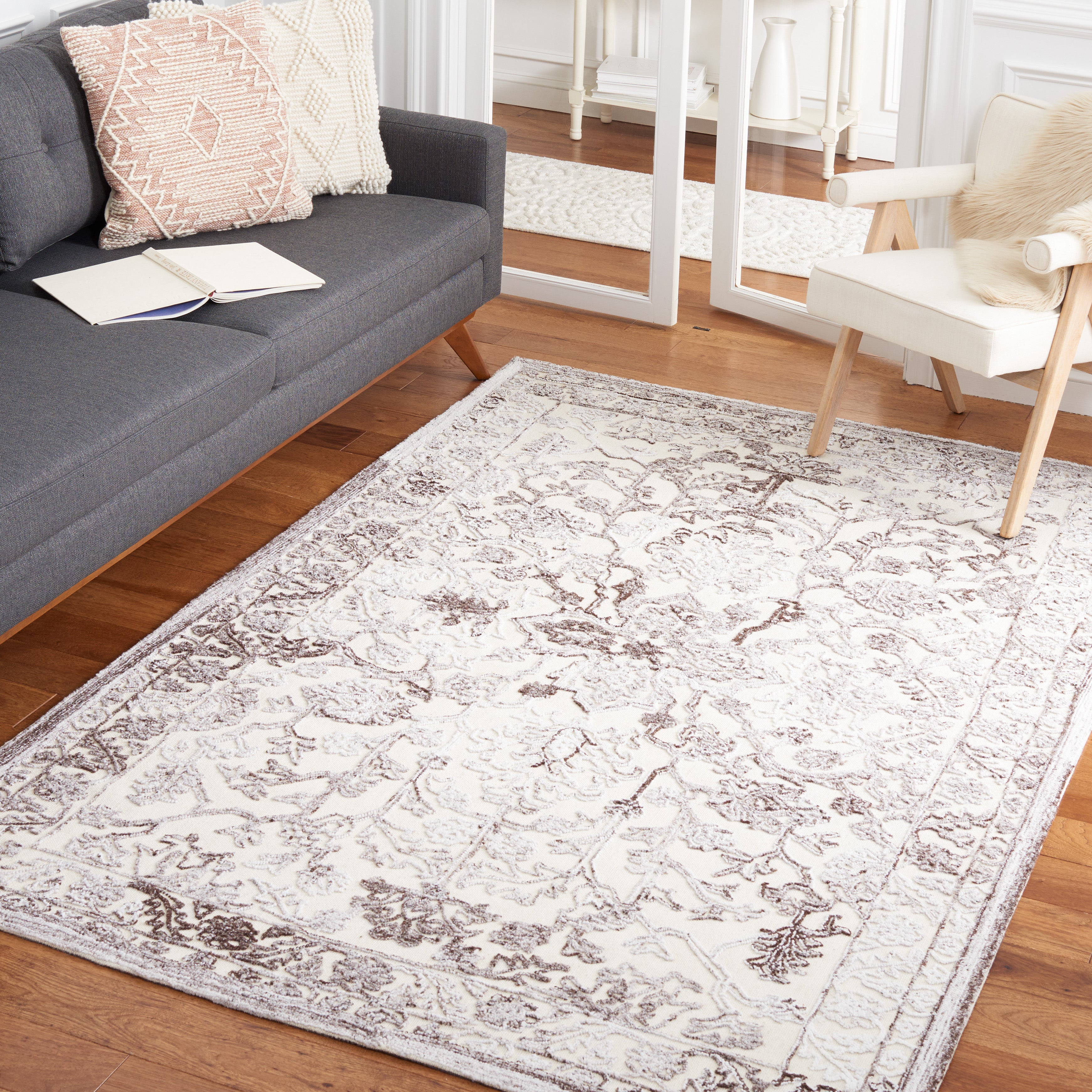 Safavieh Trace 303 Rug, TRC303 - Brown / Ivory