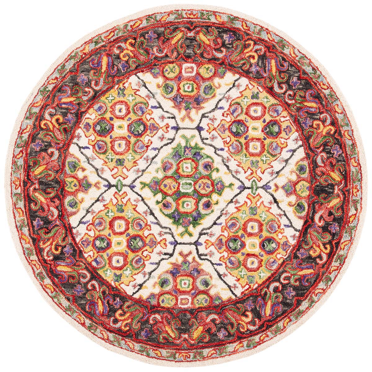Safavieh Trace 524 Rug, TRC524 - Ivory / Red