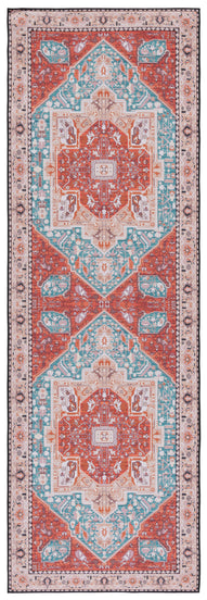Safavieh Tucson 120 Rug, TSN120 - Aqua / Rust