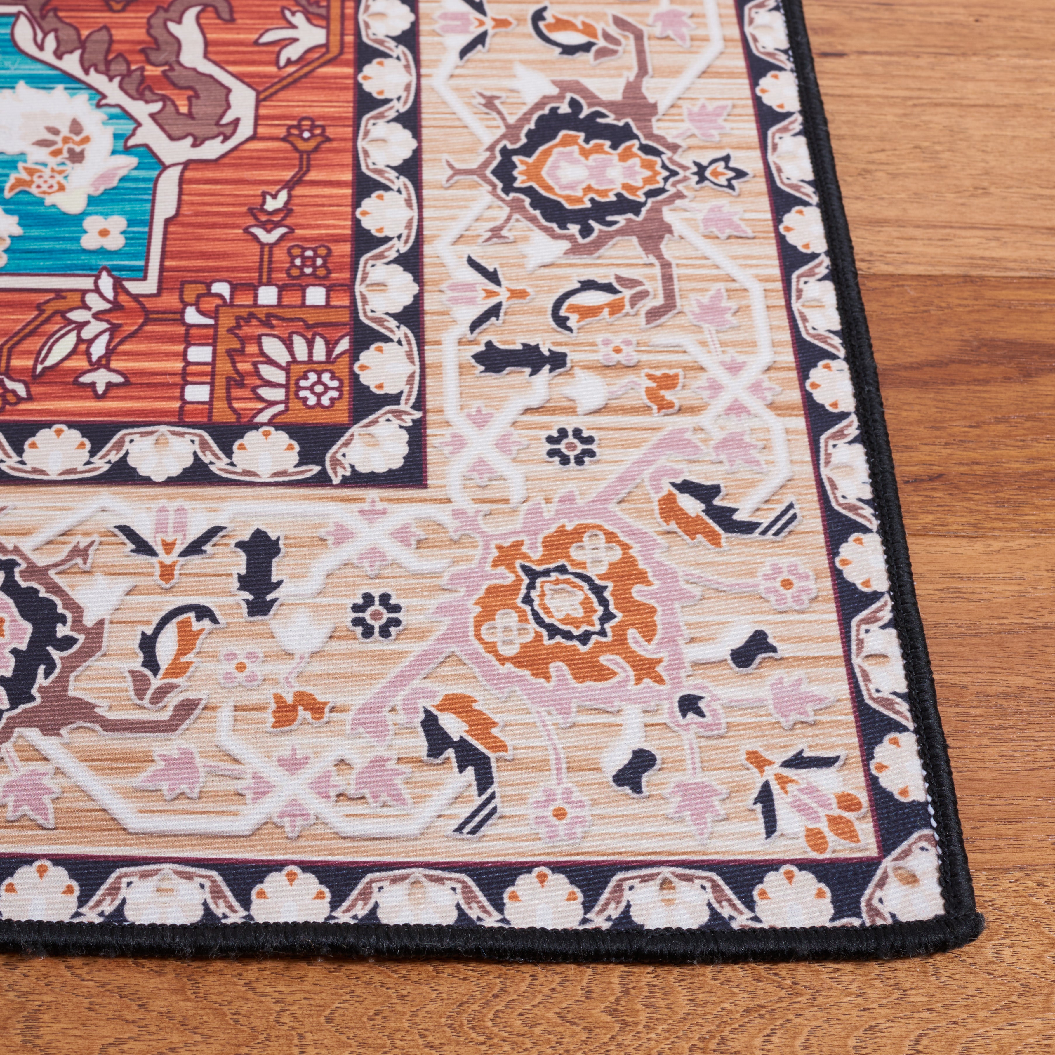 Safavieh Tucson 120 Rug, TSN120 - Aqua / Rust