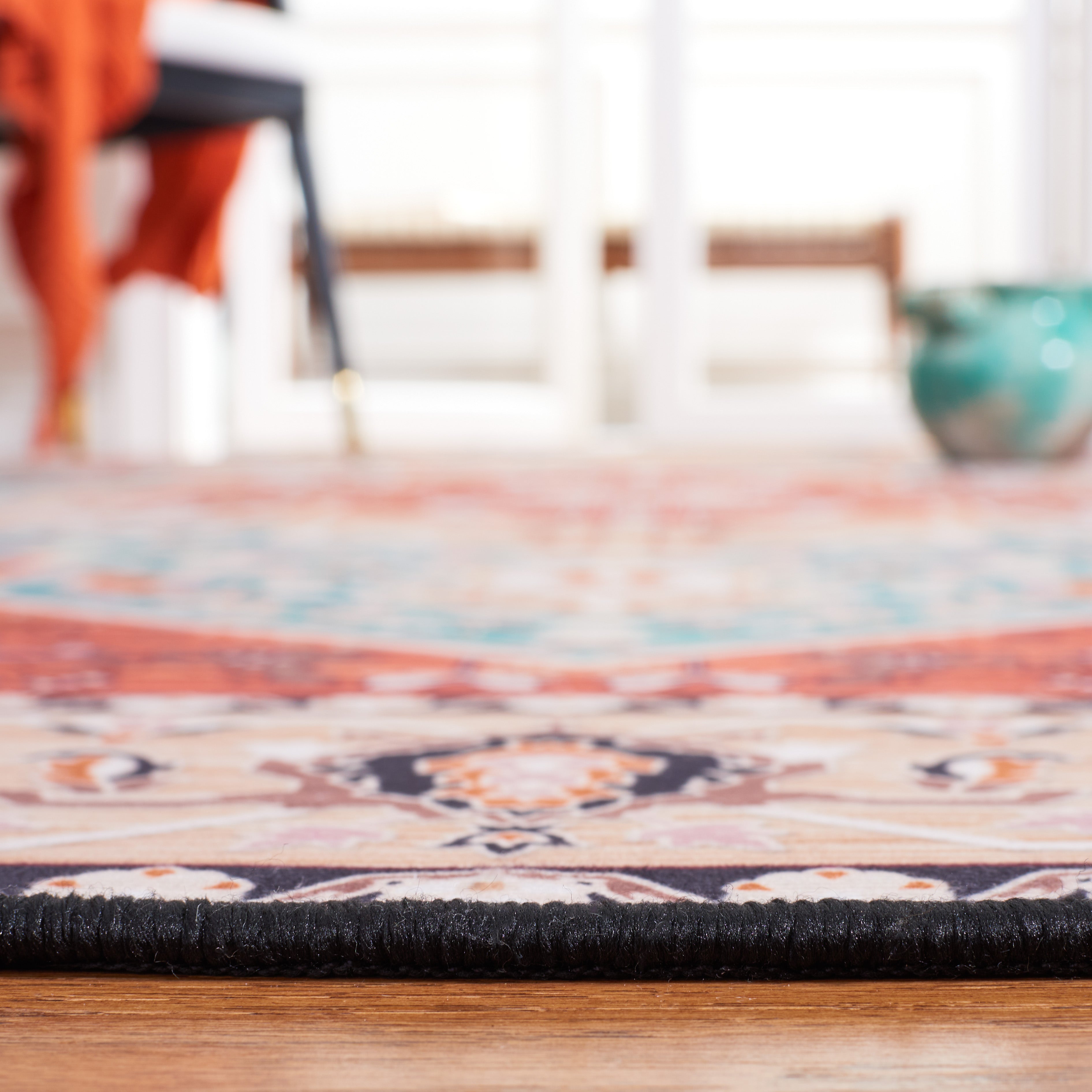 Safavieh Tucson 120 Rug, TSN120 - Aqua / Rust
