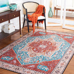 Safavieh Tucson 120 Rug, TSN120 - Aqua / Rust