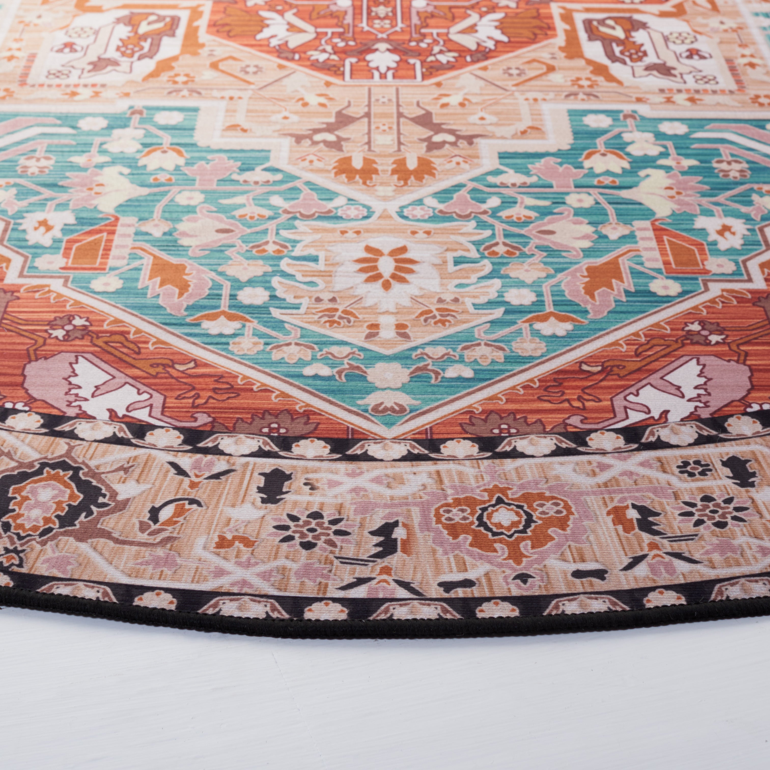 Safavieh Tucson 120 Rug, TSN120 - Aqua / Rust