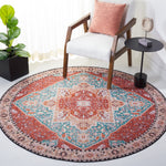 Safavieh Tucson 120 Rug, TSN120 - Aqua / Rust