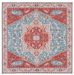Safavieh Tucson 120 Rug, TSN120 - Aqua / Rust