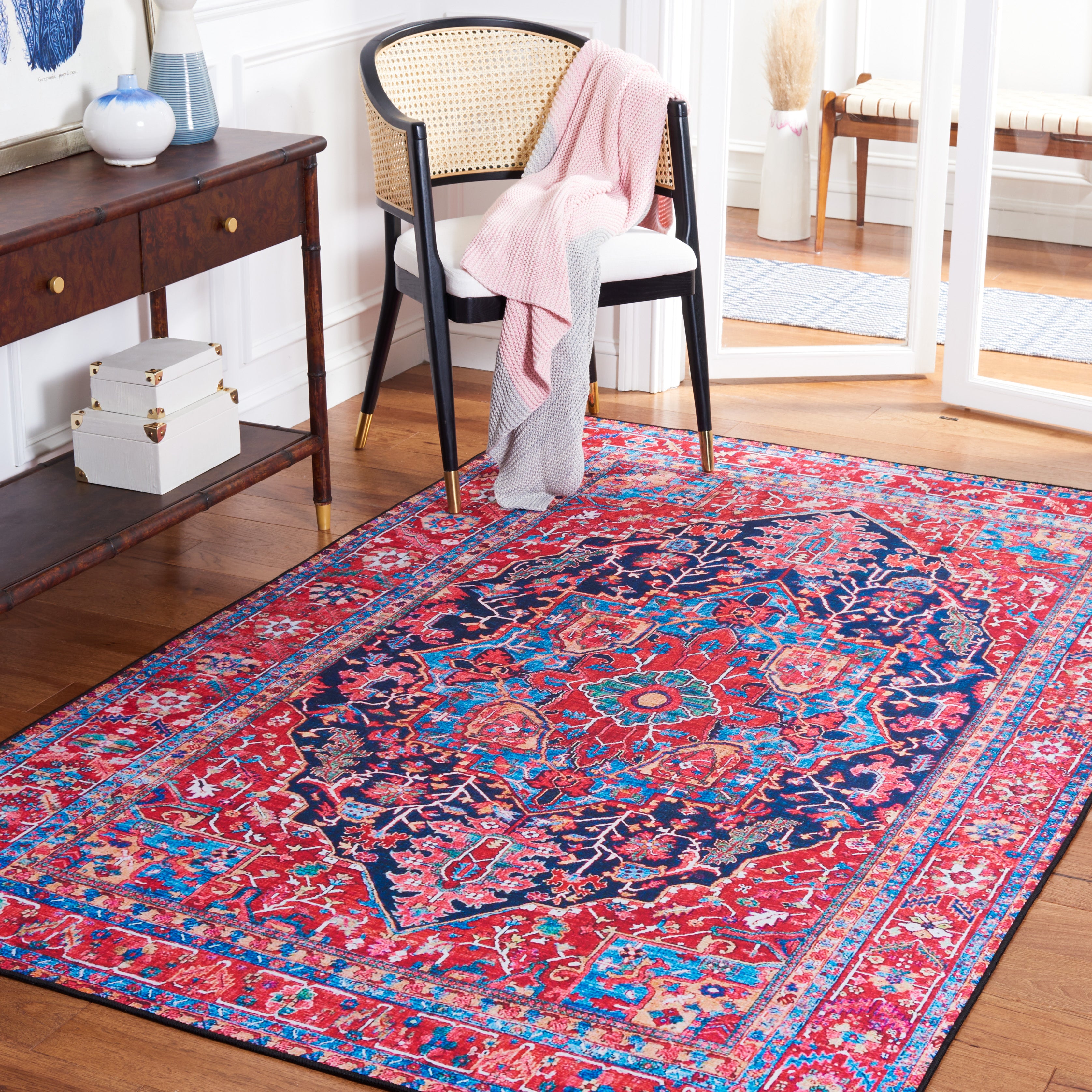 Safavieh Tucson 121 Rug, TSN121 - Navy / Red