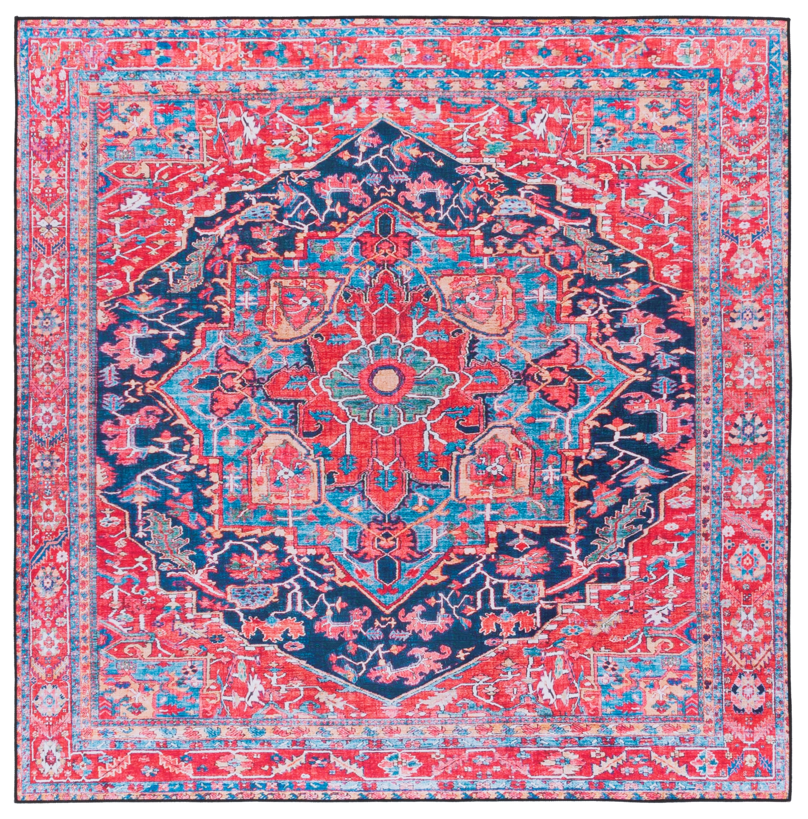 Safavieh Tucson 121 Rug, TSN121 - Navy / Red