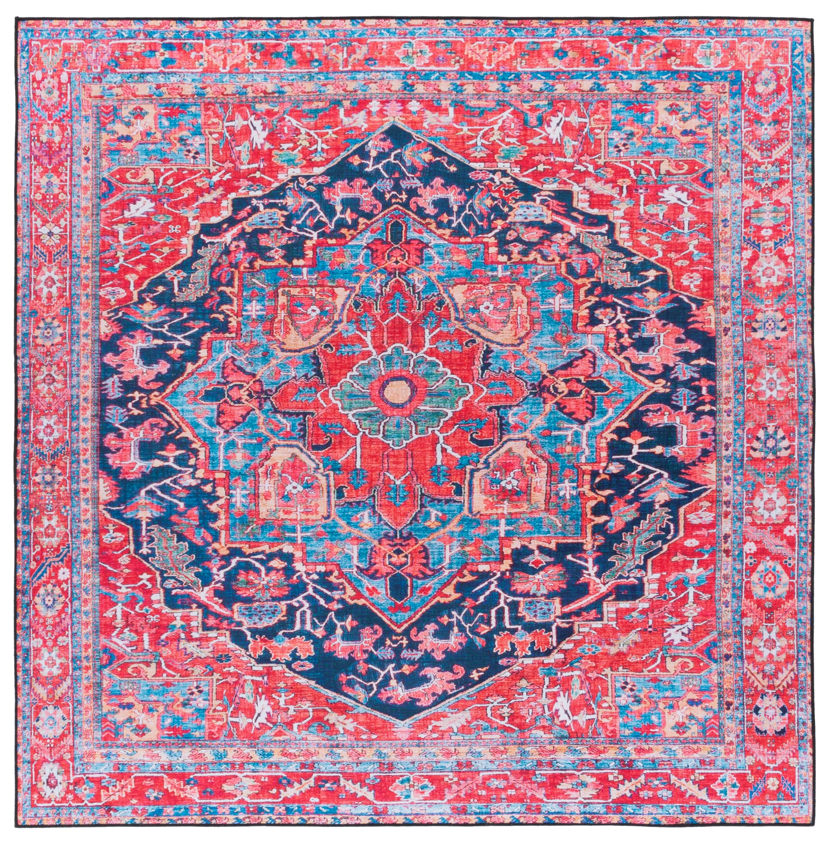Safavieh Tucson 121 Rug, TSN121 - Navy / Red