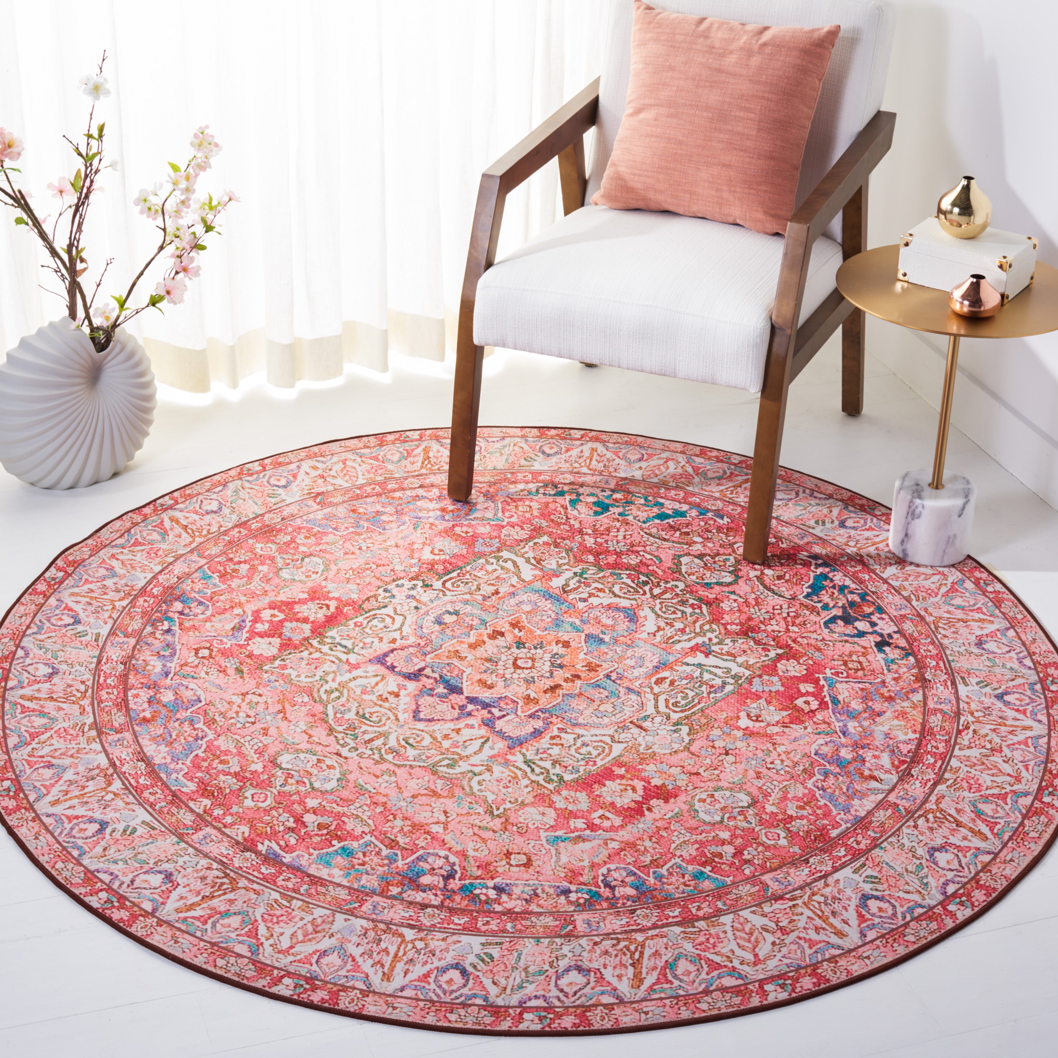 Safavieh Tucson 122 Rug, TSN122 - Rose / Beige