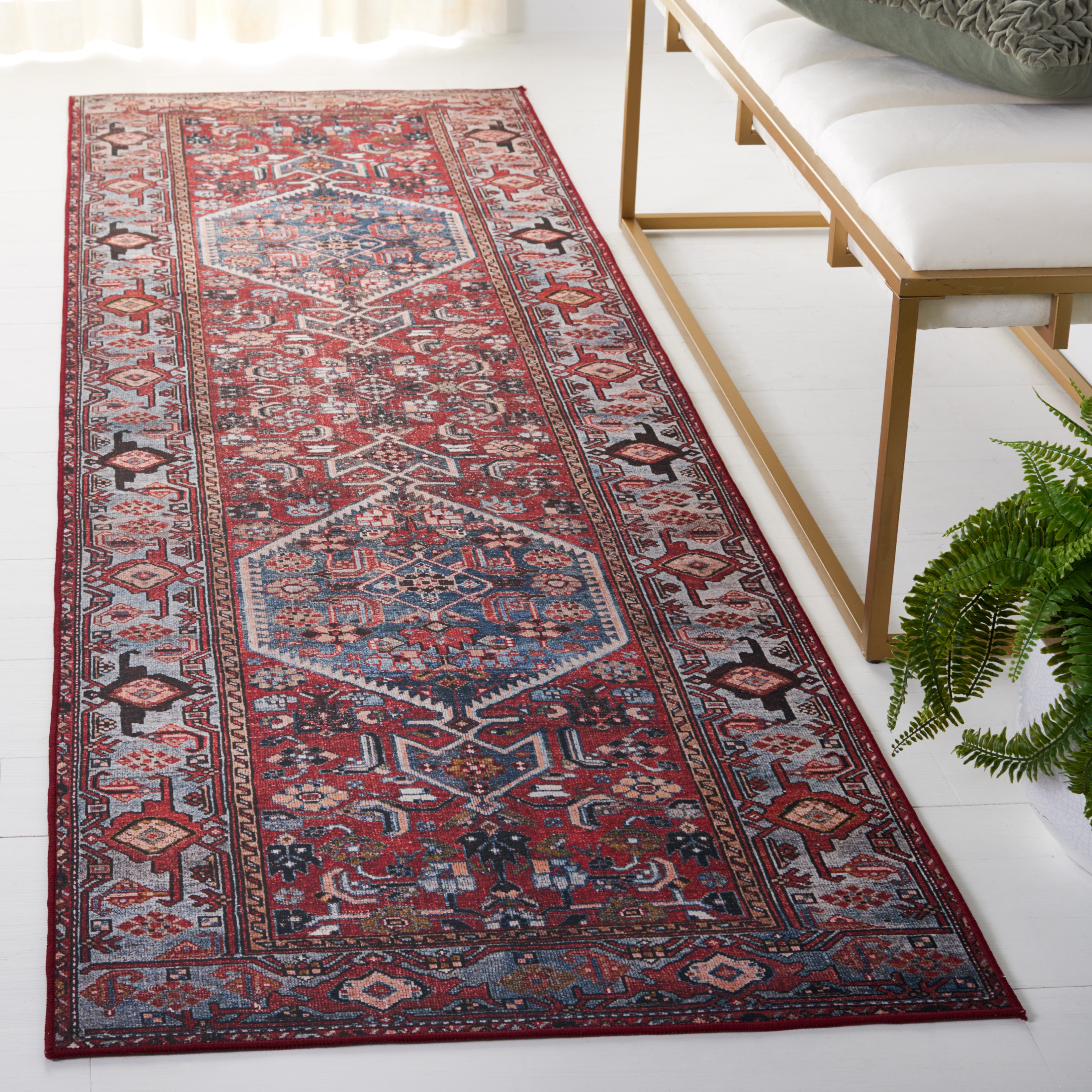 Safavieh Tucson 126 Rug, TSN126 - Rust / Blue