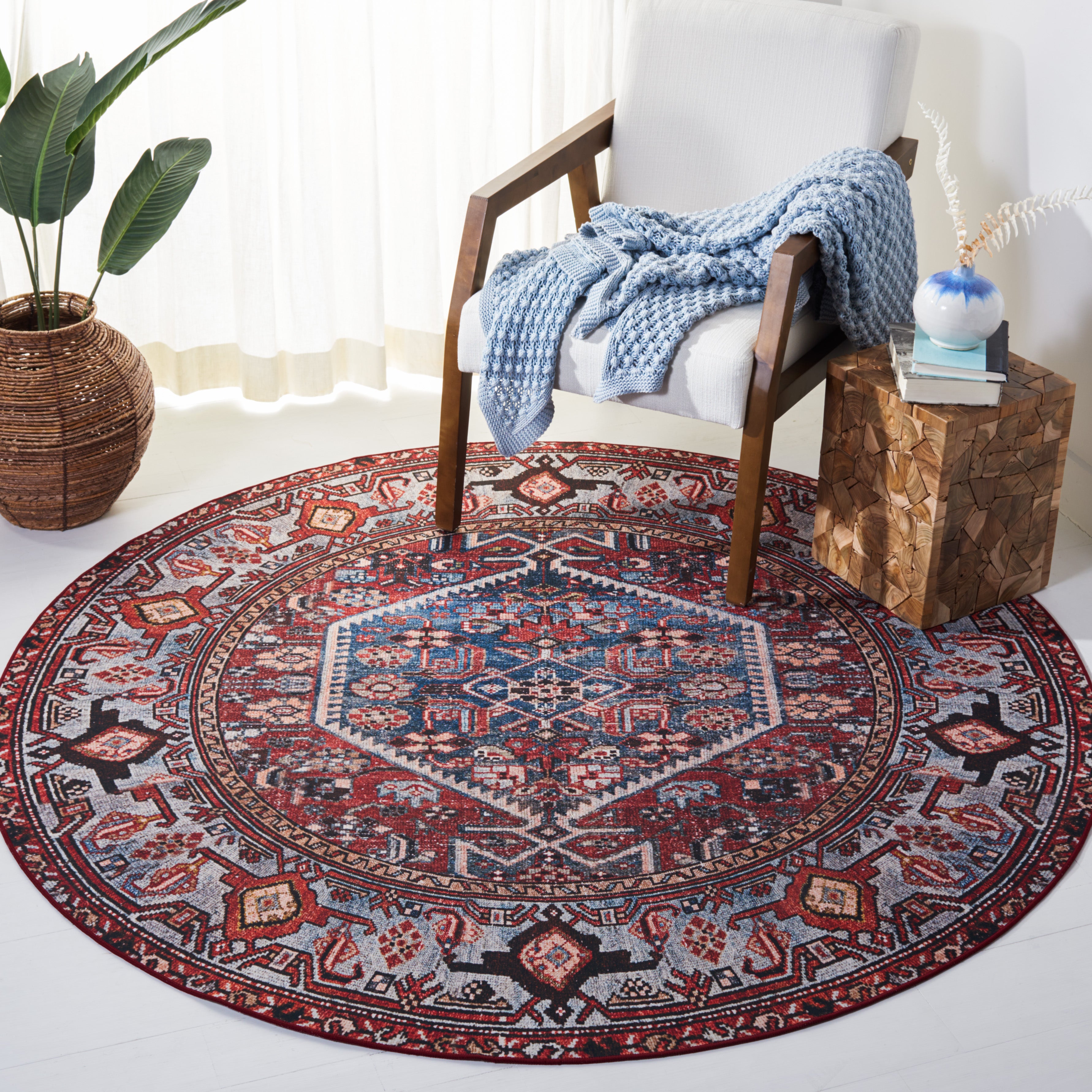 Safavieh Tucson 126 Rug, TSN126 - Rust / Blue