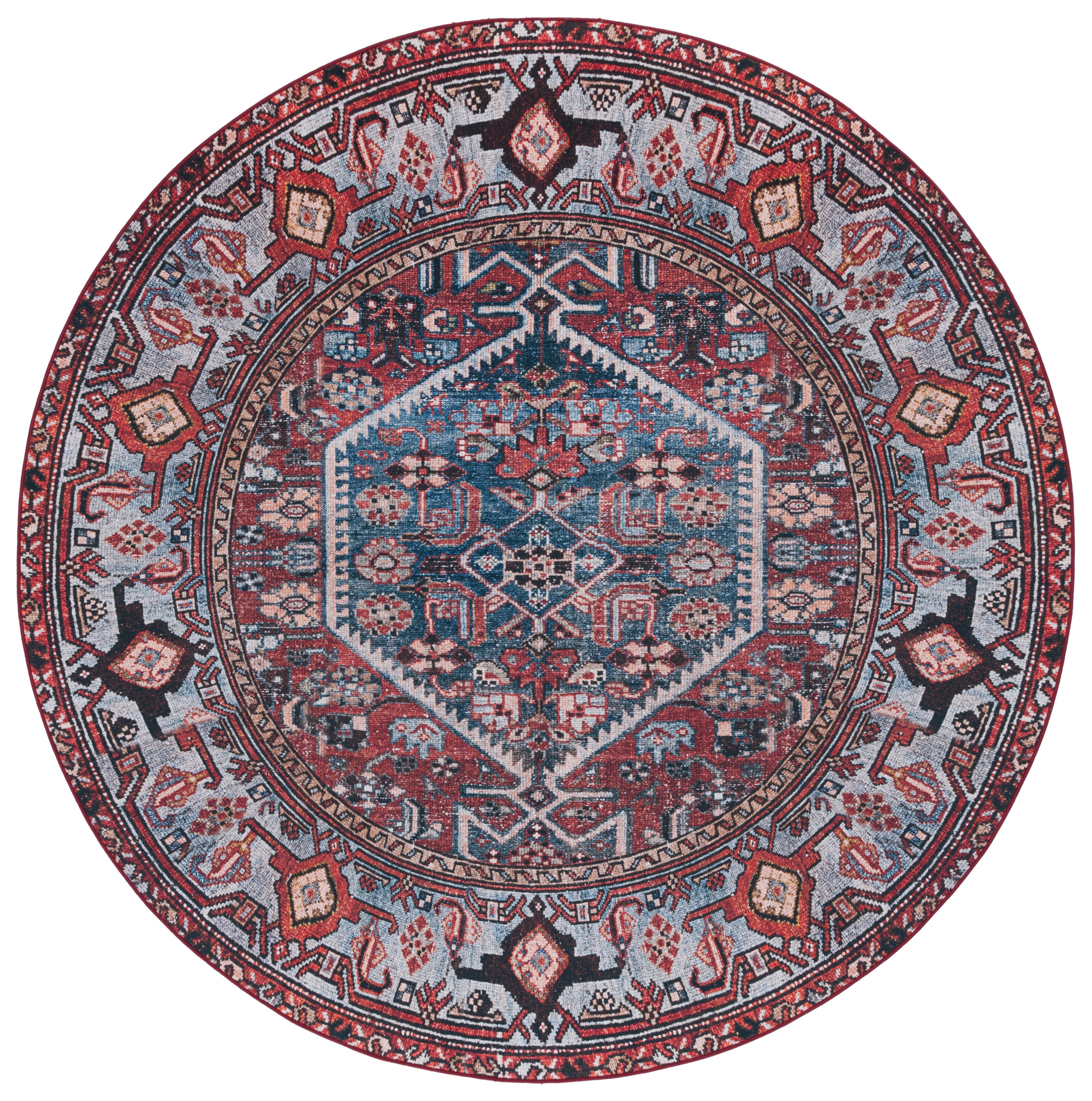 Safavieh Tucson 126 Rug, TSN126 - Rust / Blue