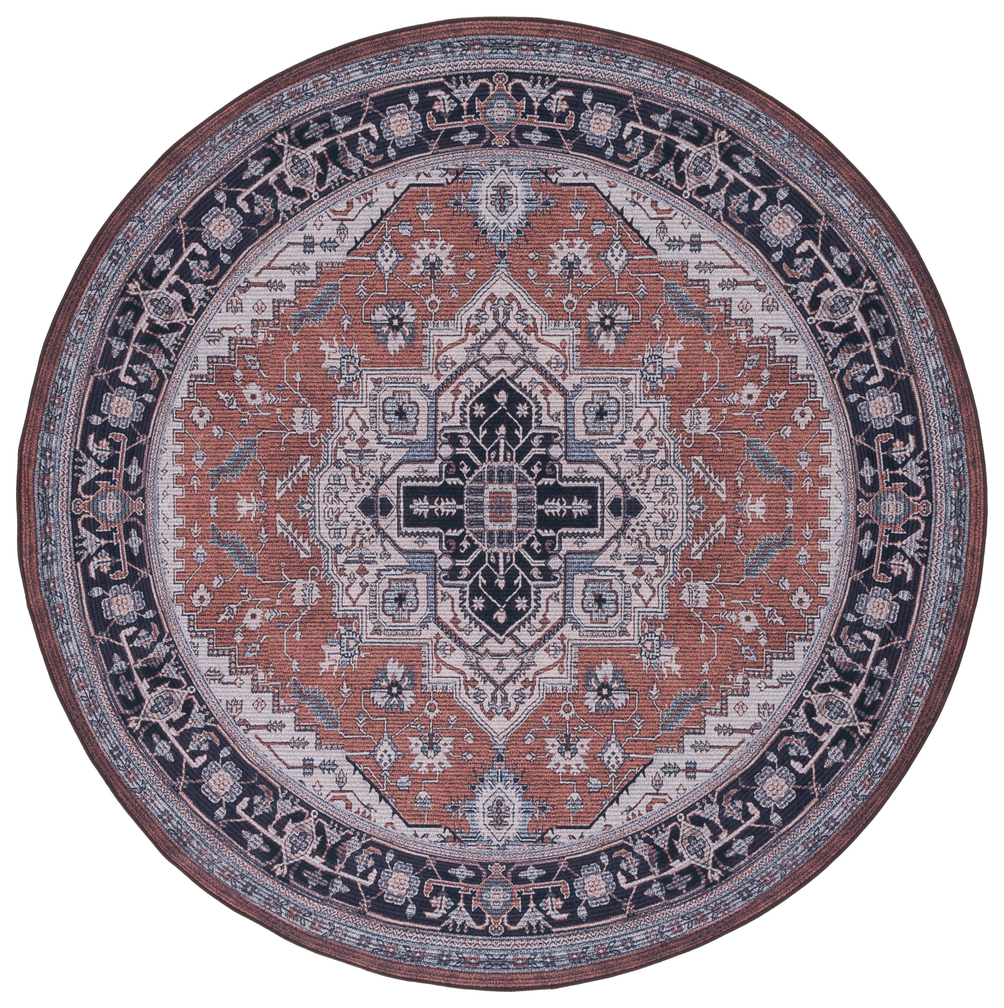 Safavieh Tucson 128 Rug, TSN128 - Rust / Navy