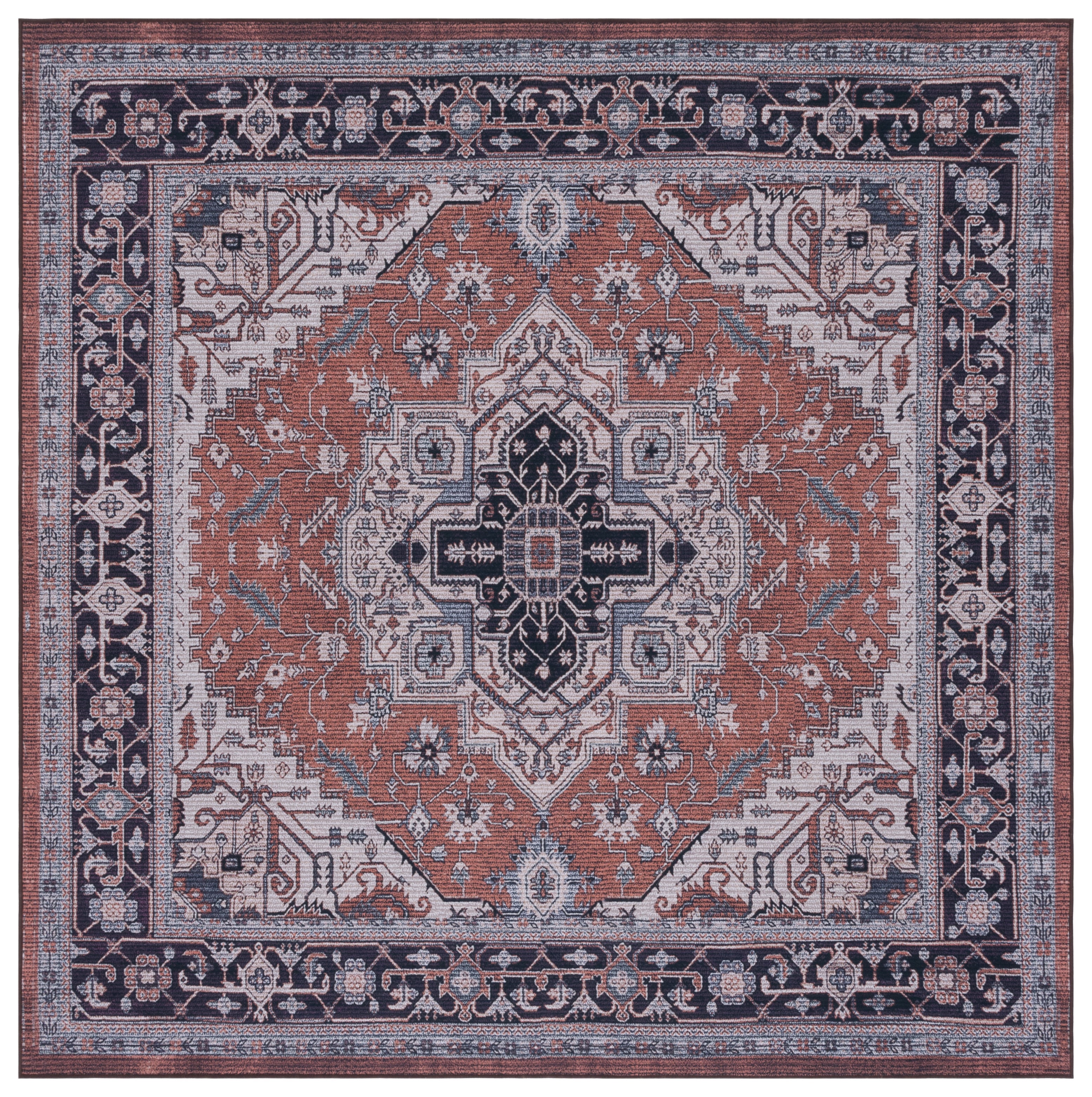 Safavieh Tucson 128 Rug, TSN128 - Rust / Navy