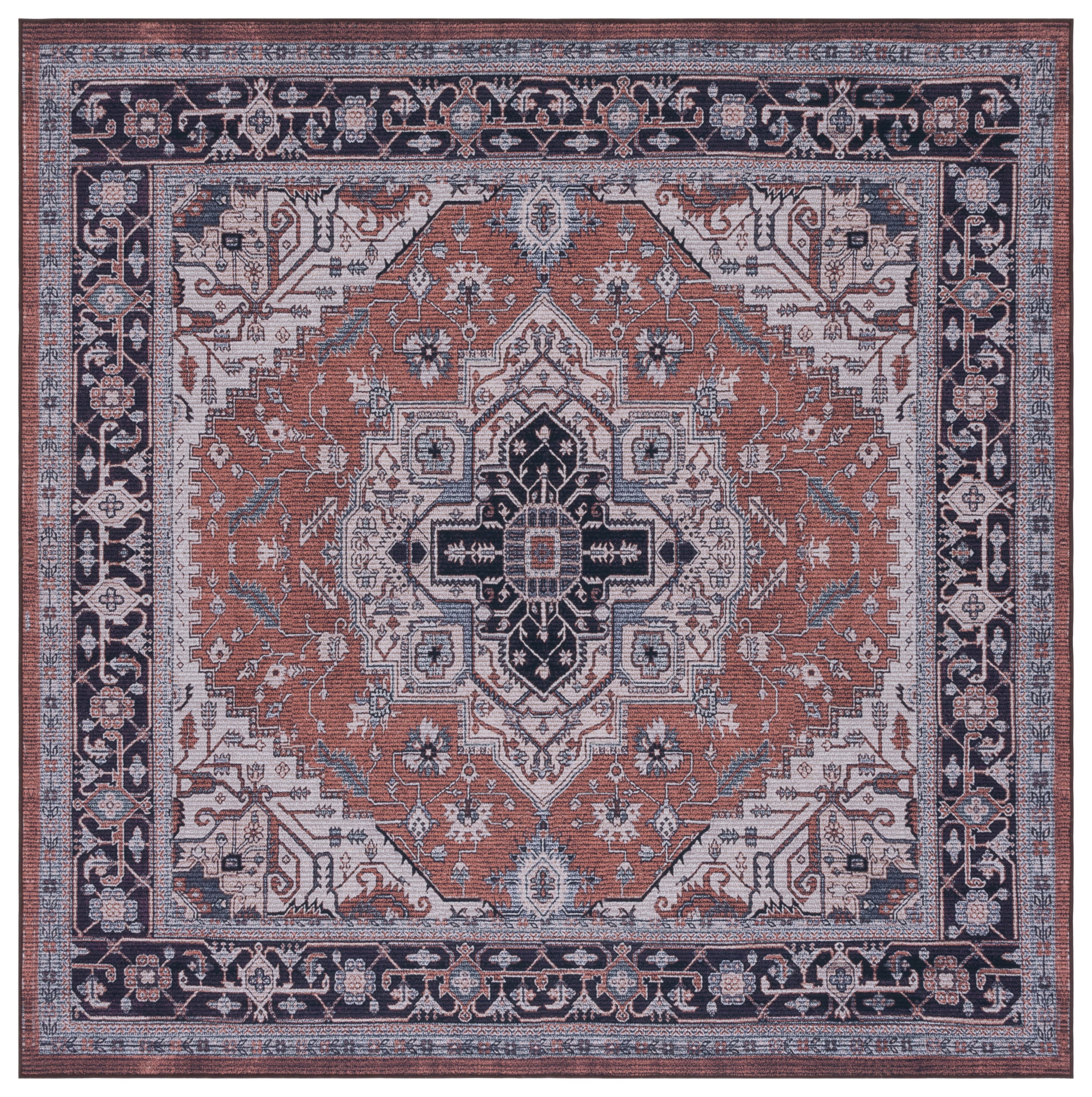 Safavieh Tucson 128 Rug, TSN128 - Rust / Navy