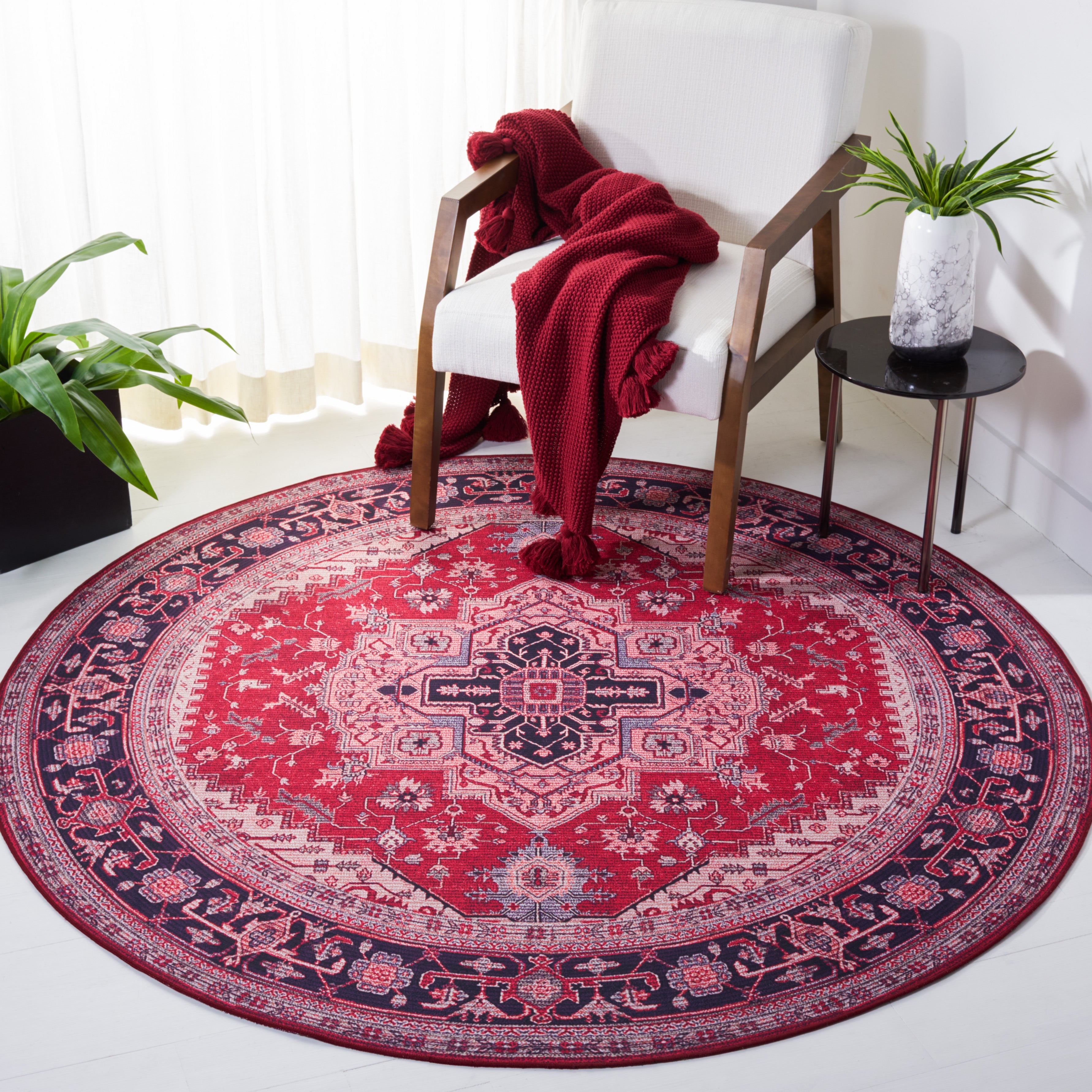 Safavieh Tucson 128 Rug, TSN128 - Red / Navy