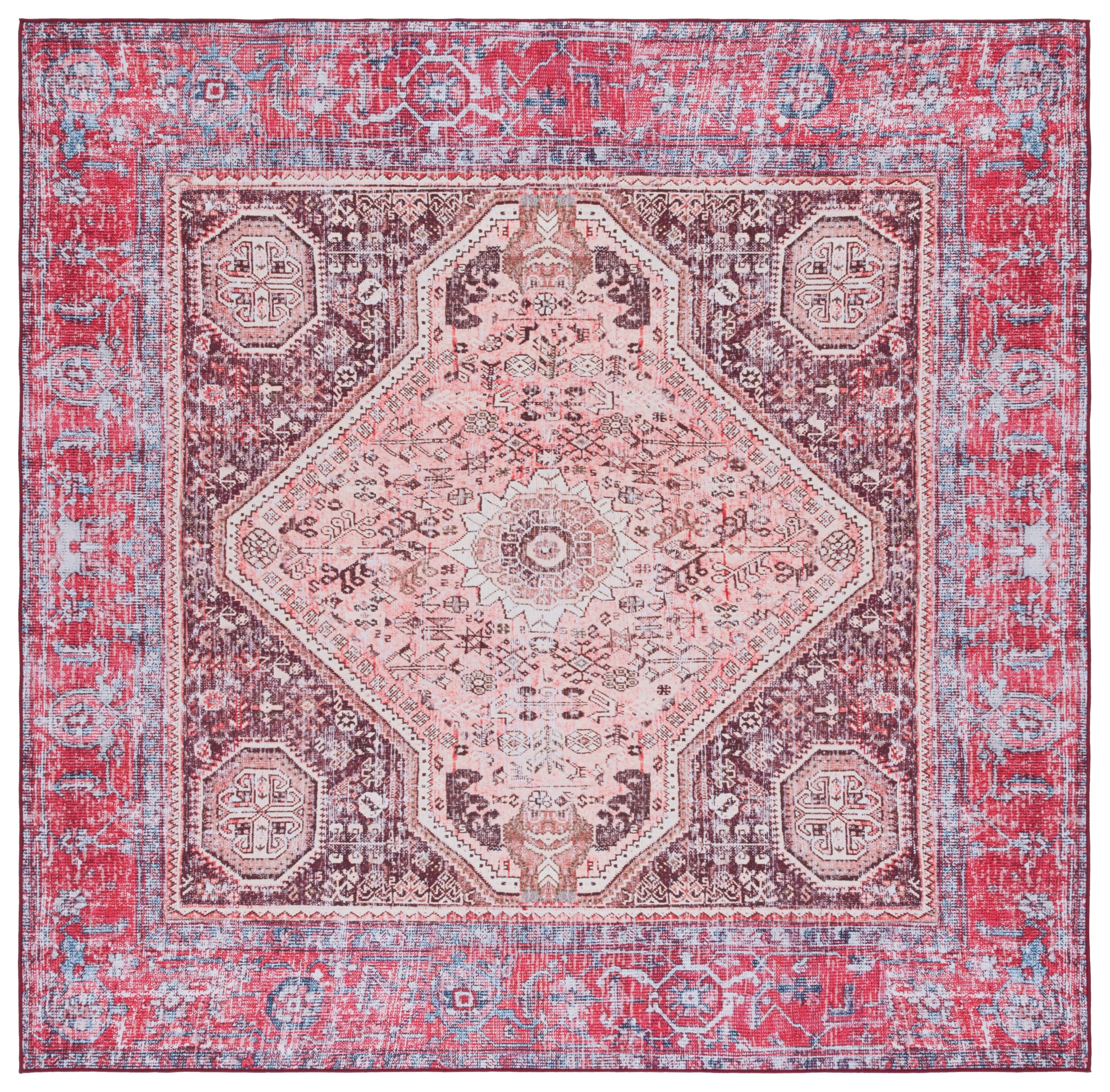 Safavieh Tucson 132 Rug, TSN132 - Beige / Red