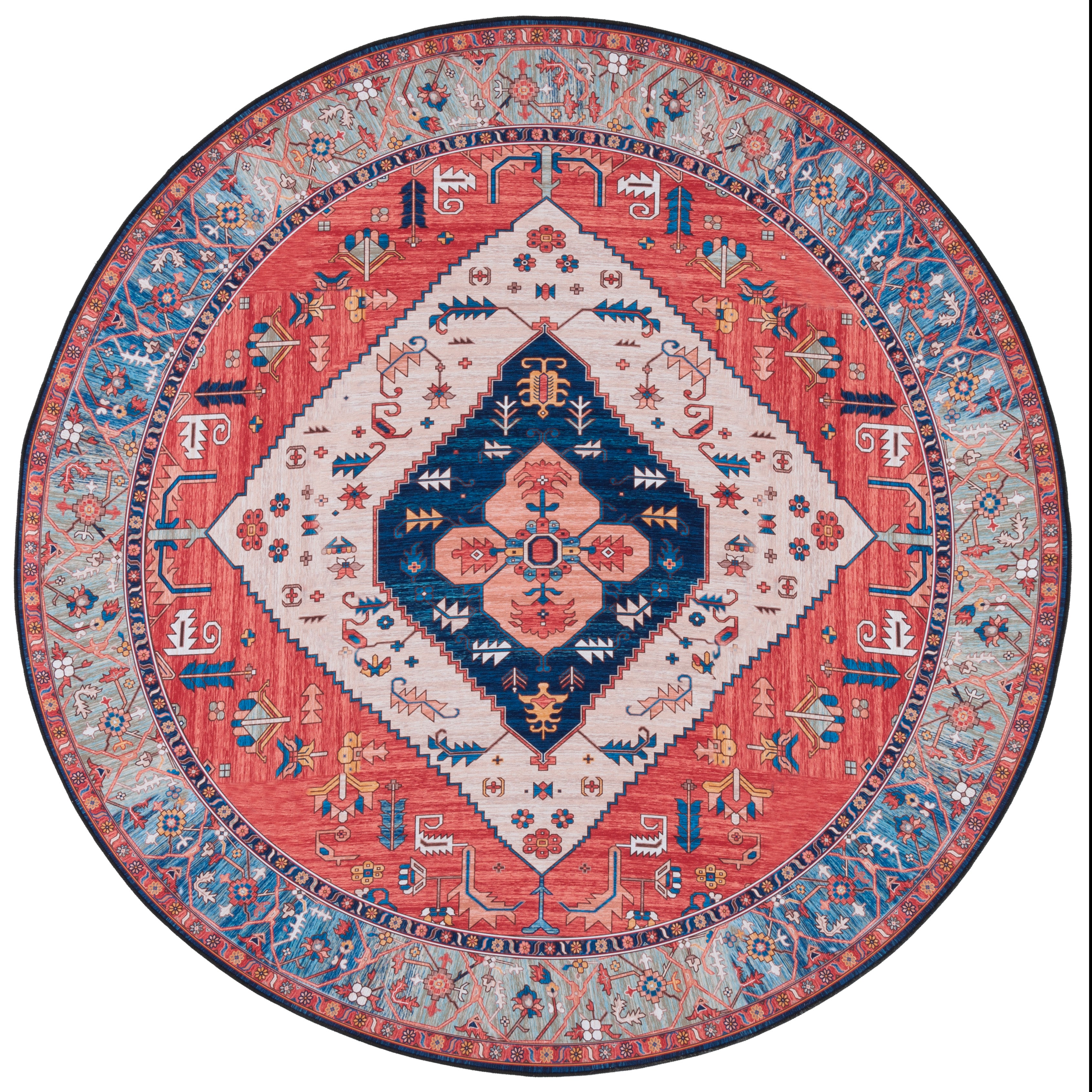 Safavieh Tucson 133 Rug, TSN133 - Rust / Blue