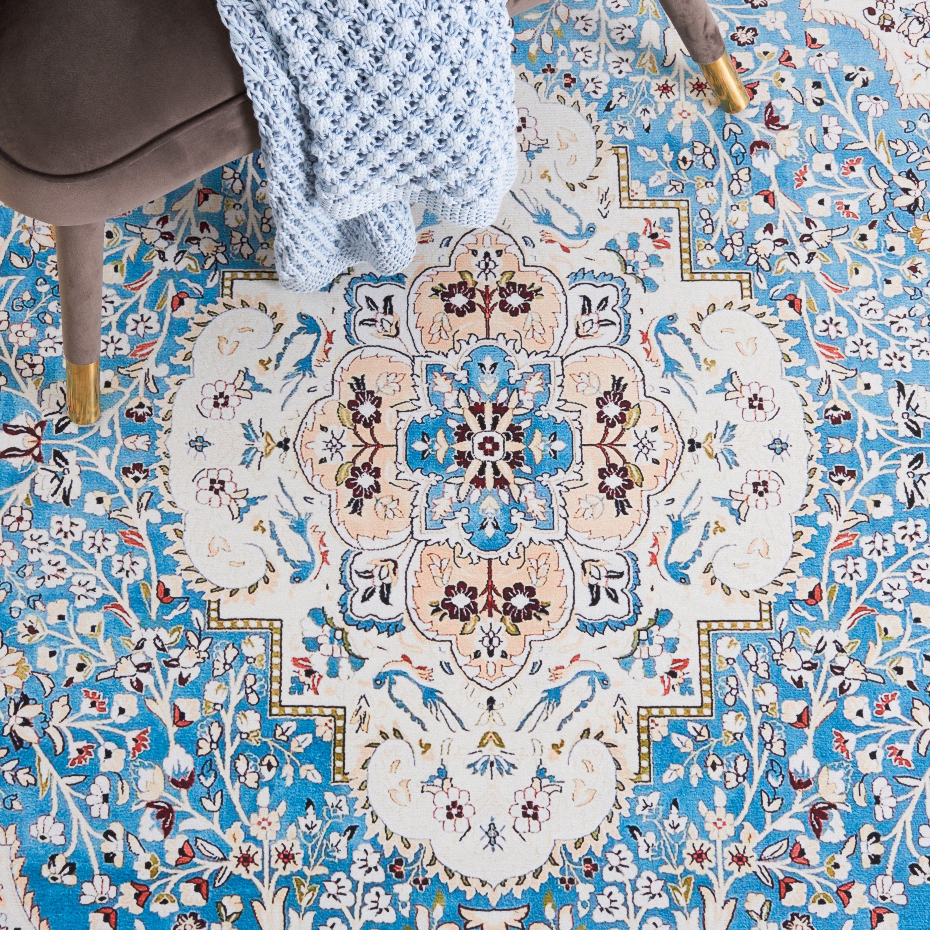 Safavieh Tucson 136 Rug, TSN136 - Turquoise / Beige