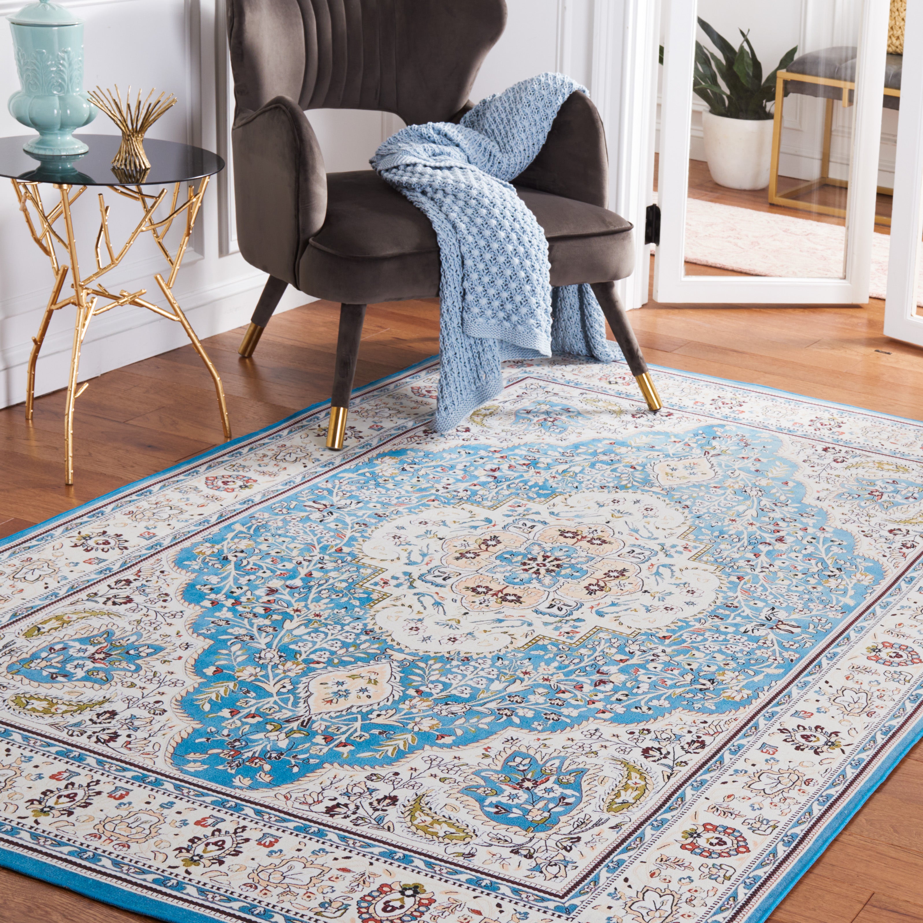 Safavieh Tucson 136 Rug, TSN136 - Turquoise / Beige