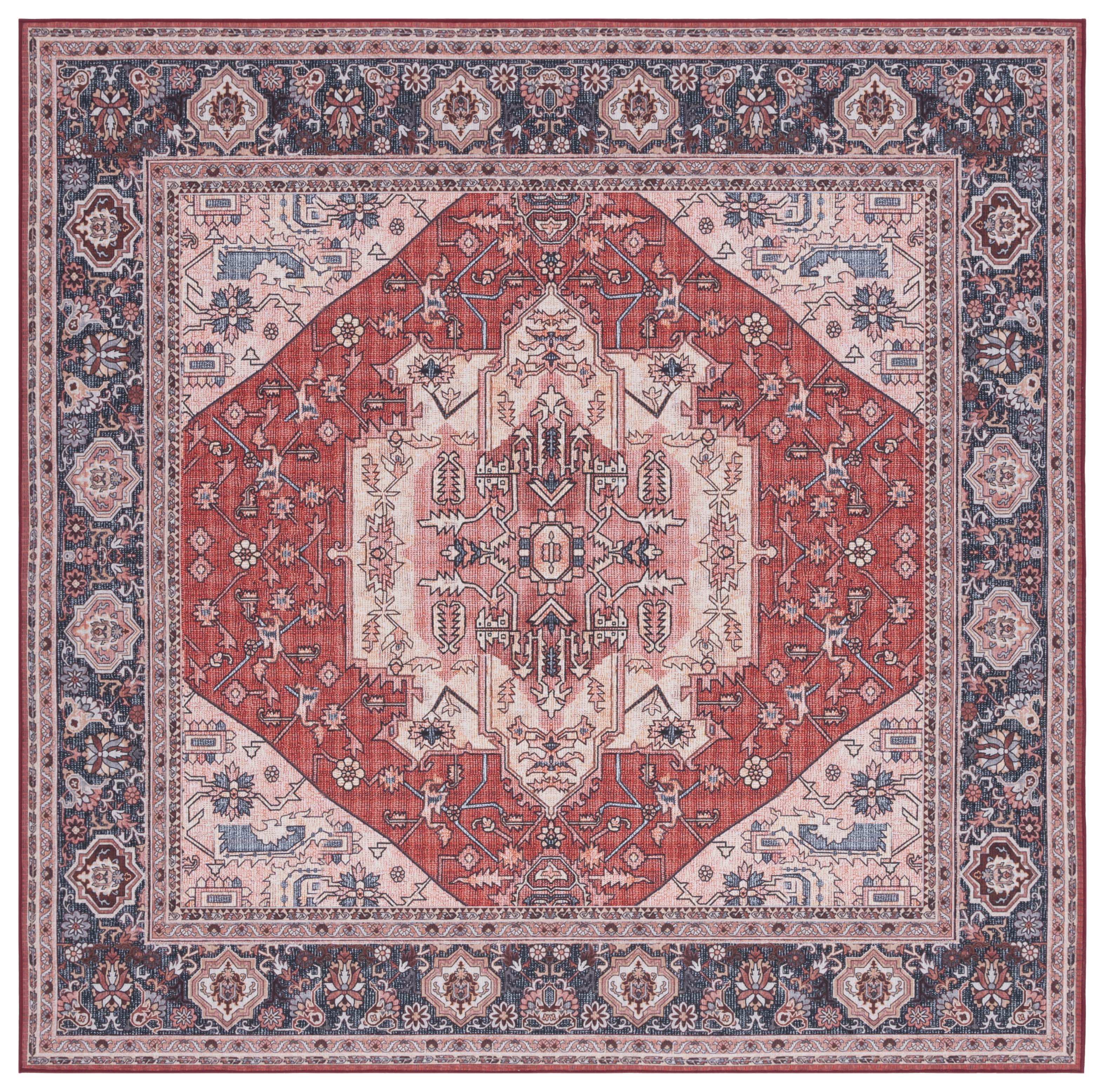 Safavieh Tucson 139 Rug, TSN139 - Red / Navy