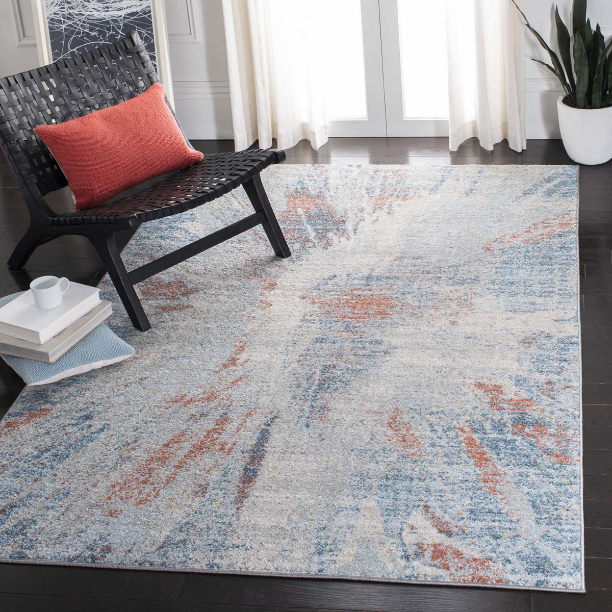 Safavieh Tulum 228 Rug, TUL228 - BLUE / PINK
