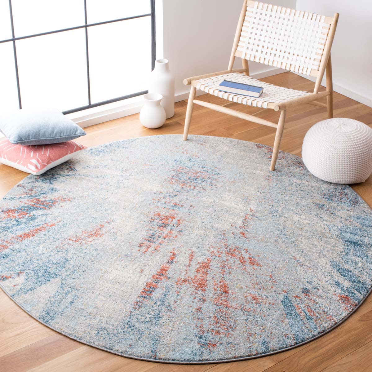 Safavieh Tulum 228 Rug, TUL228 - BLUE / PINK
