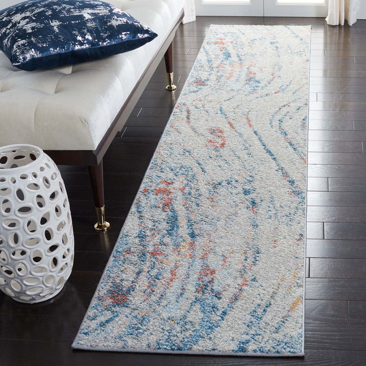 Safavieh Tulum 236 Rug, TUL236 - IVORY / DARK BLUE