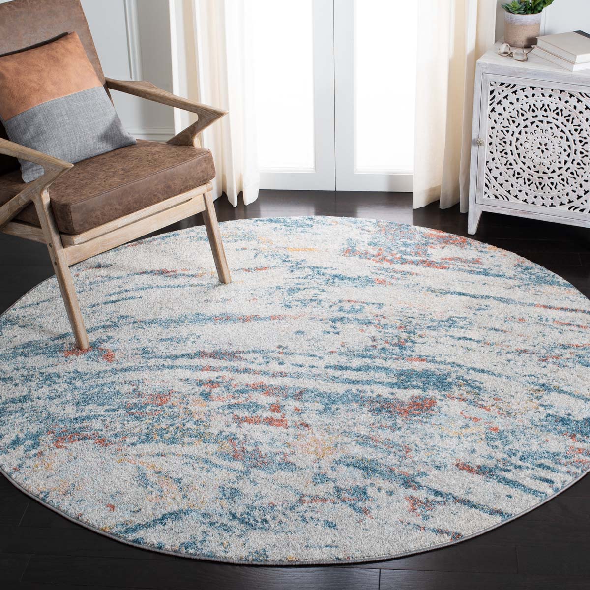 Safavieh Tulum 236 Rug, TUL236 - IVORY / DARK BLUE