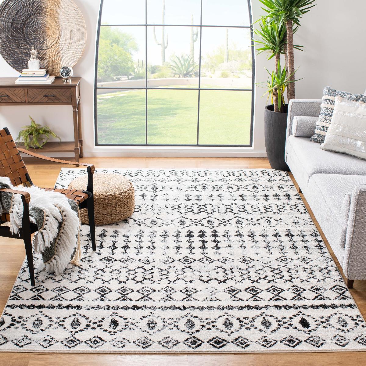 Safavieh Tulum 240 Rug, TUL240 - IVORY / BLACK