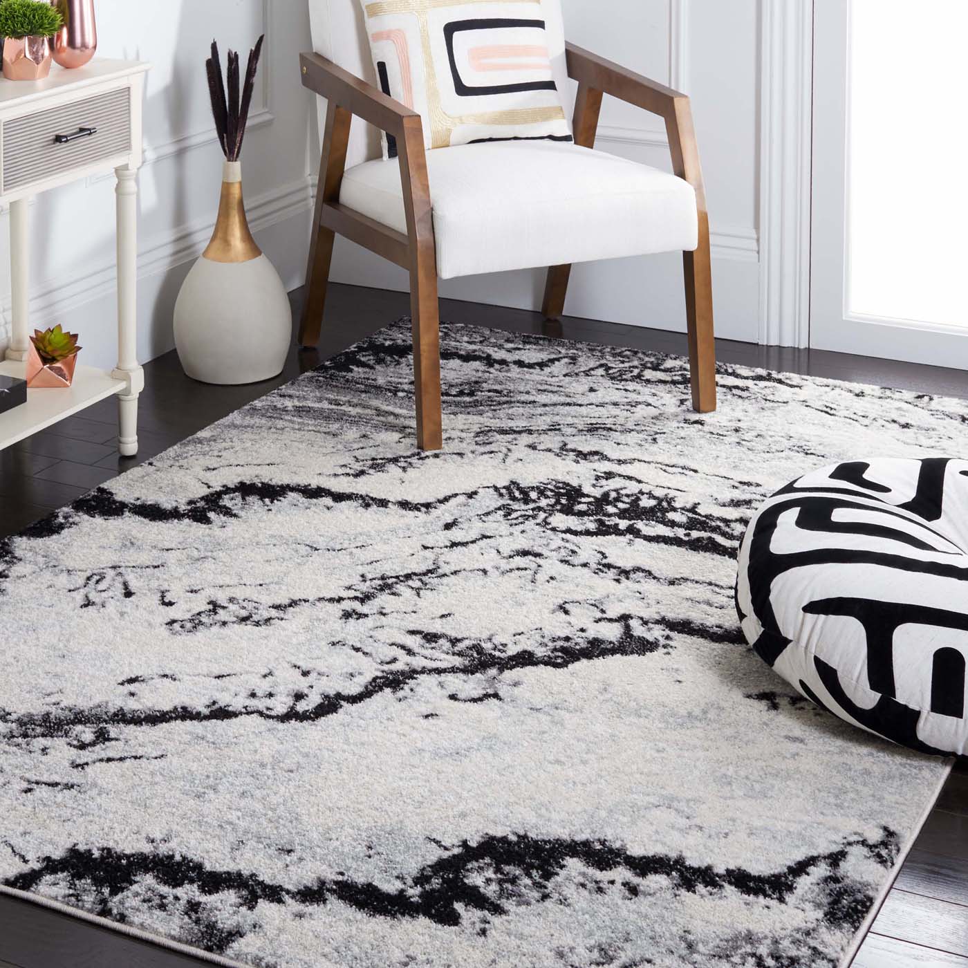 Safavieh Tulum 276 Rug, TUL276 - IVORY / BLACK