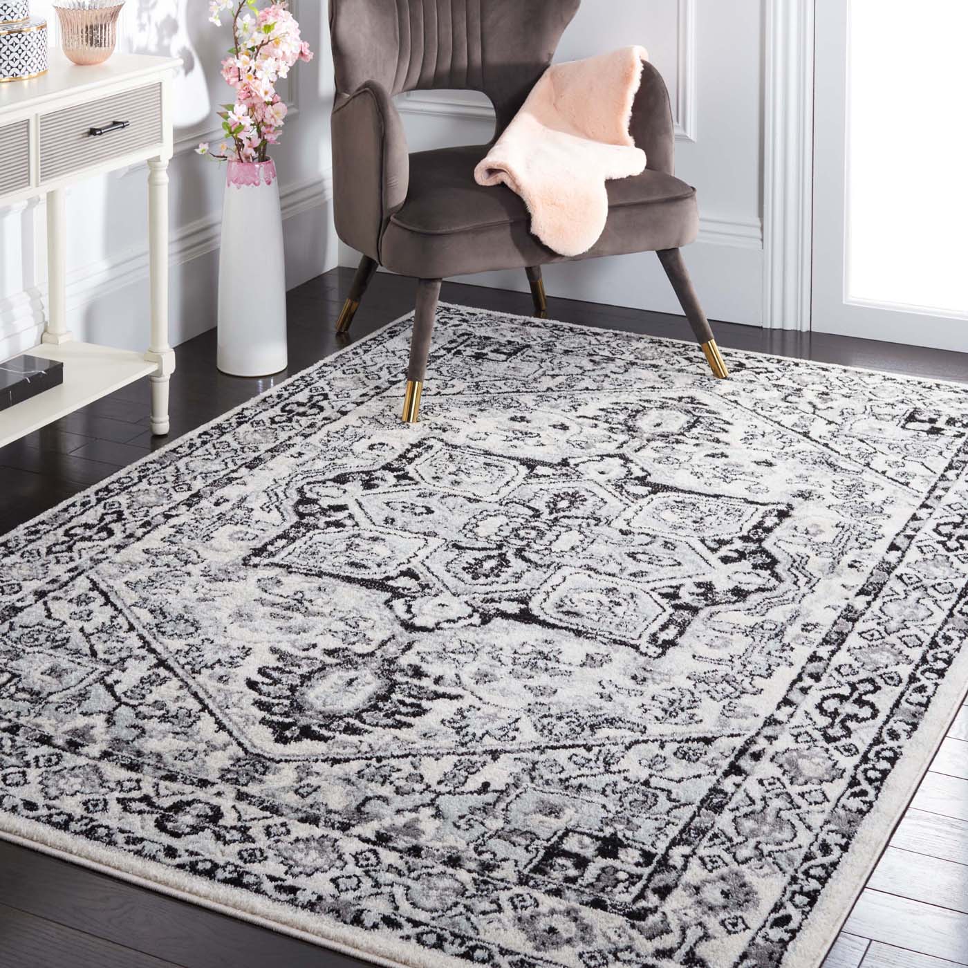 Safavieh Tulum 286 Rug, TUL286 - IVORY / BLACK