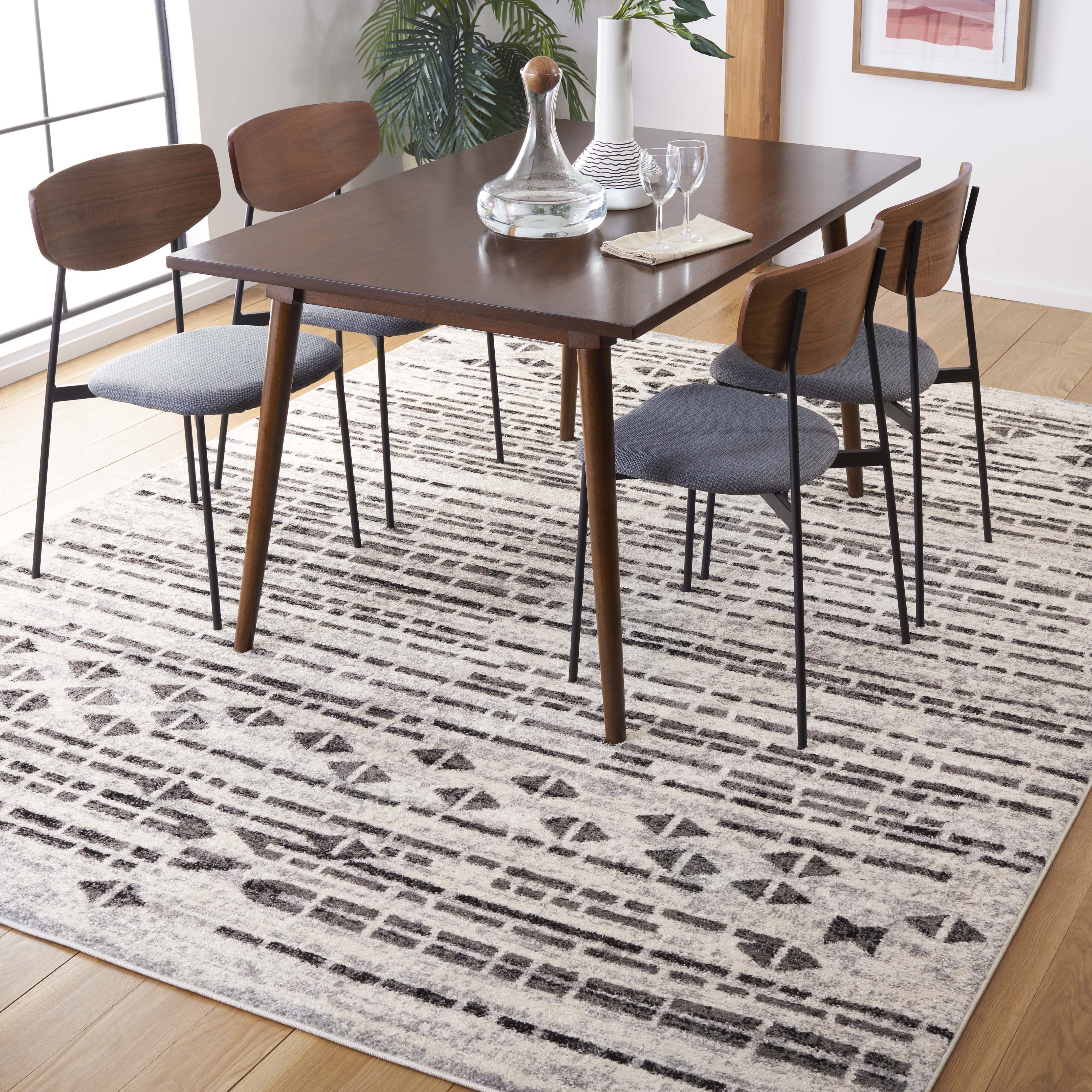Safavieh Tulum 640 Rug, TUL640 - BLACK / IVORY