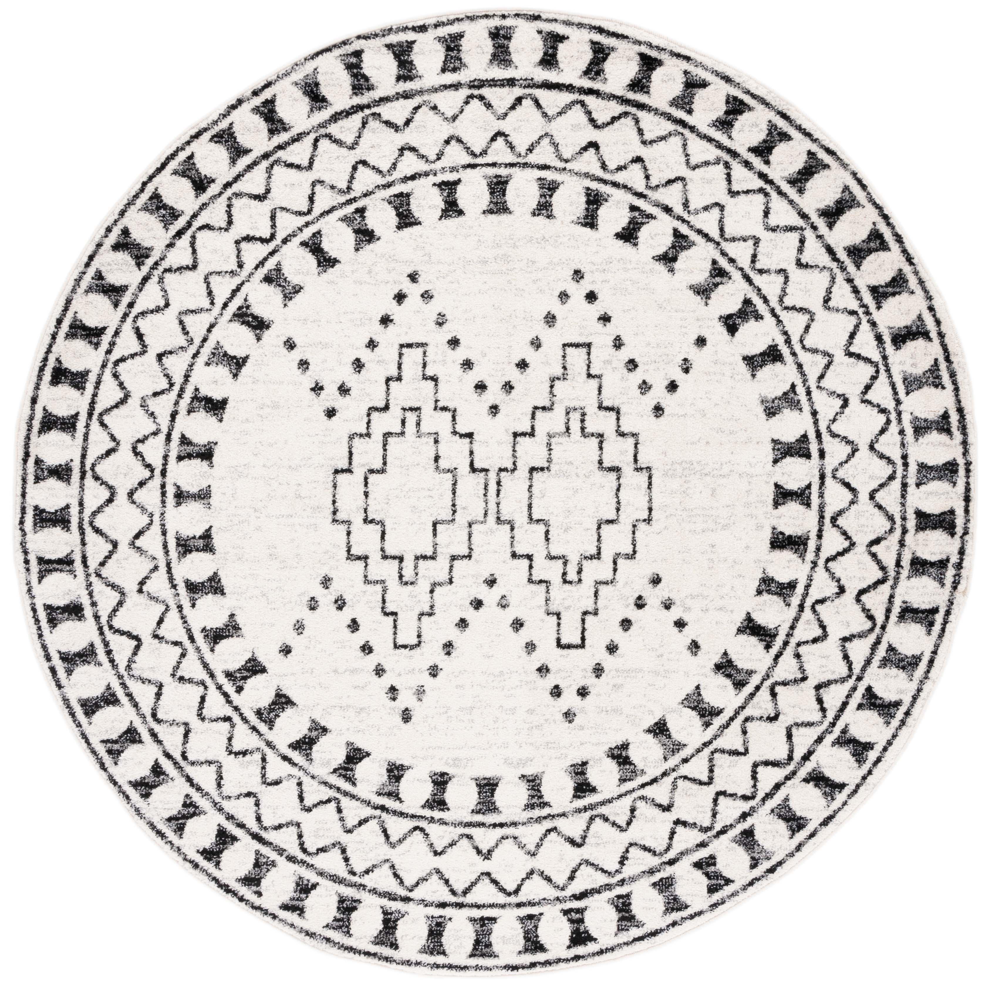 Safavieh Tulum 646 Rug, TUL646 - BLACK / IVORY