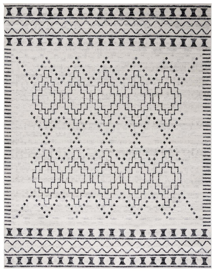 Safavieh Tulum 646 Rug, TUL646 - BLACK / IVORY