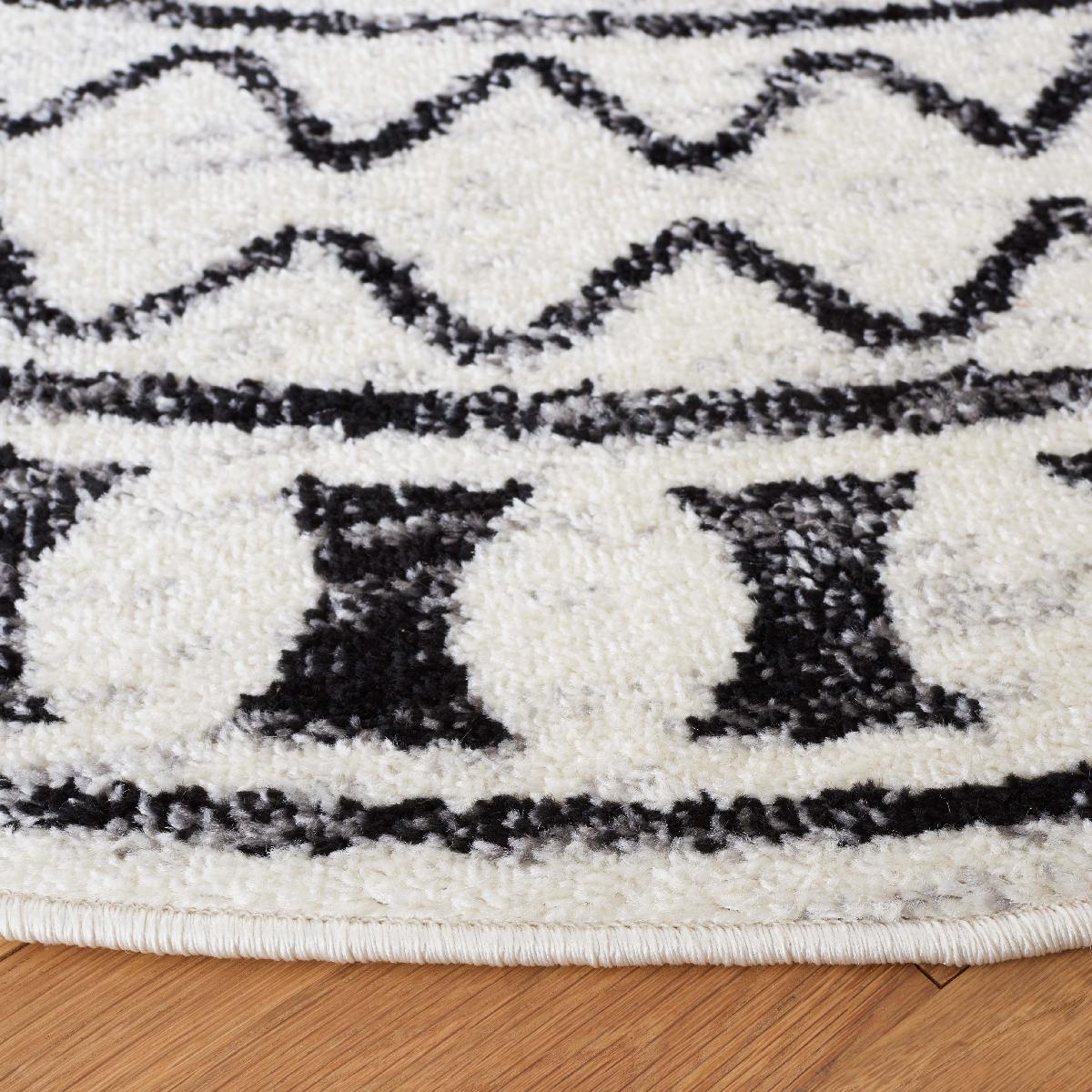 Safavieh Tulum 648 Rug, TUL648 - BLACK / IVORY