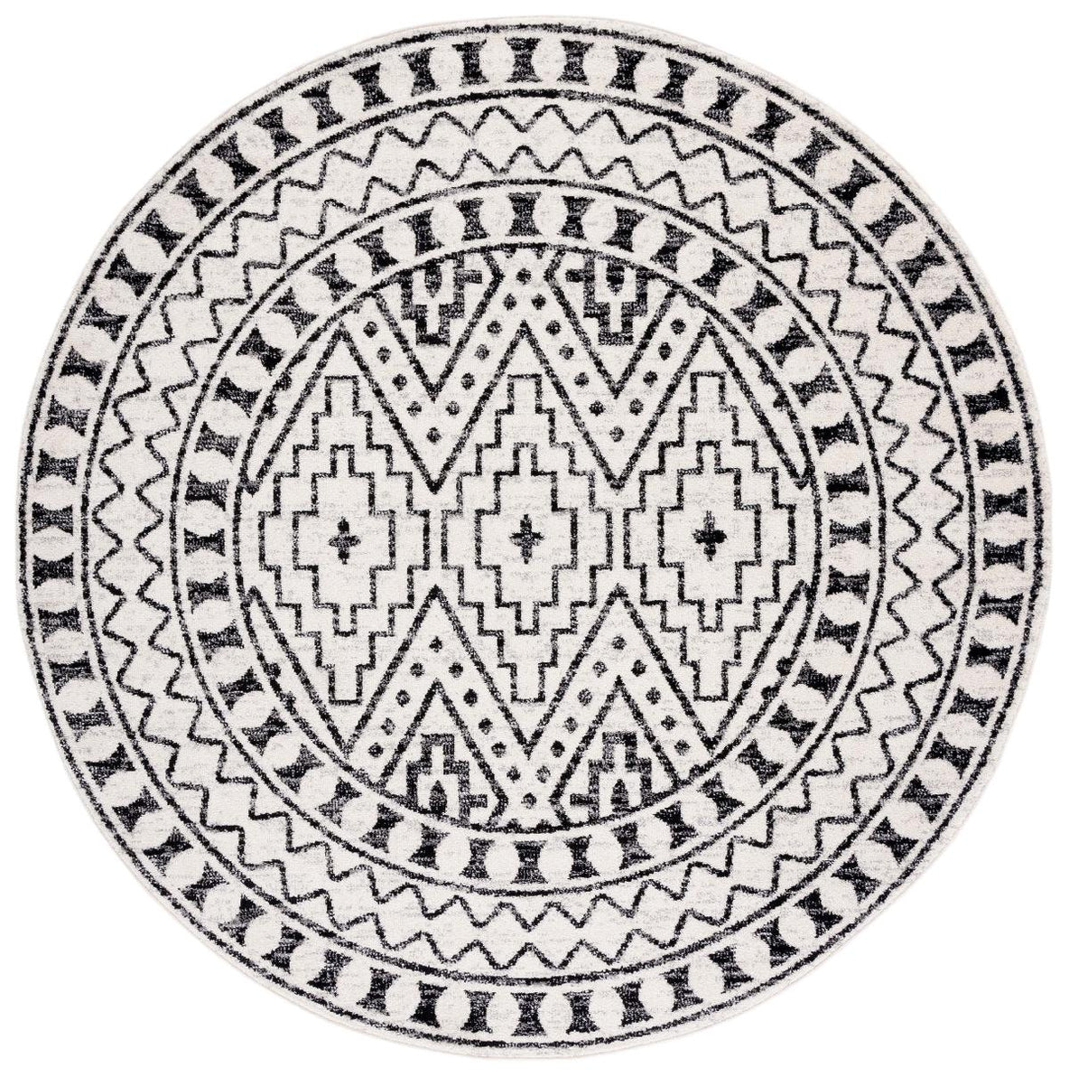 Safavieh Tulum 648 Rug, TUL648 - BLACK / IVORY