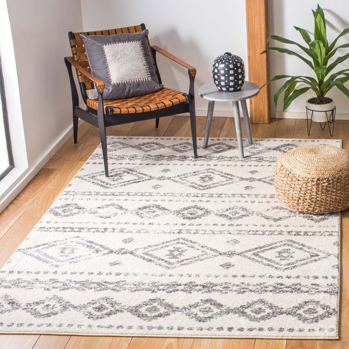 Safavieh Tulum 655 Rug, TUL655 - IVORY / GREY