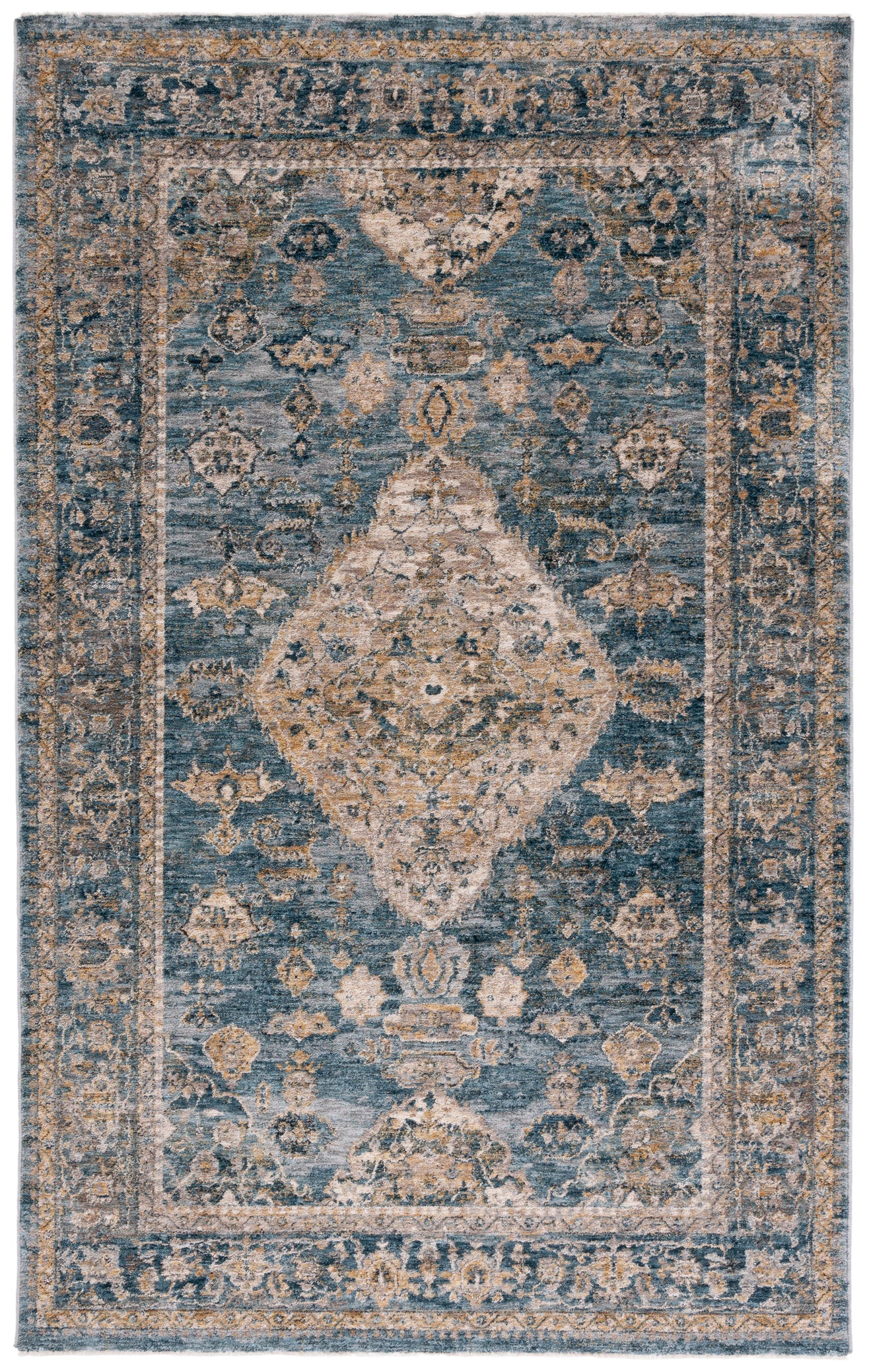 Safavieh Valencia 564 Rug, VAL564 - Blue / Gold