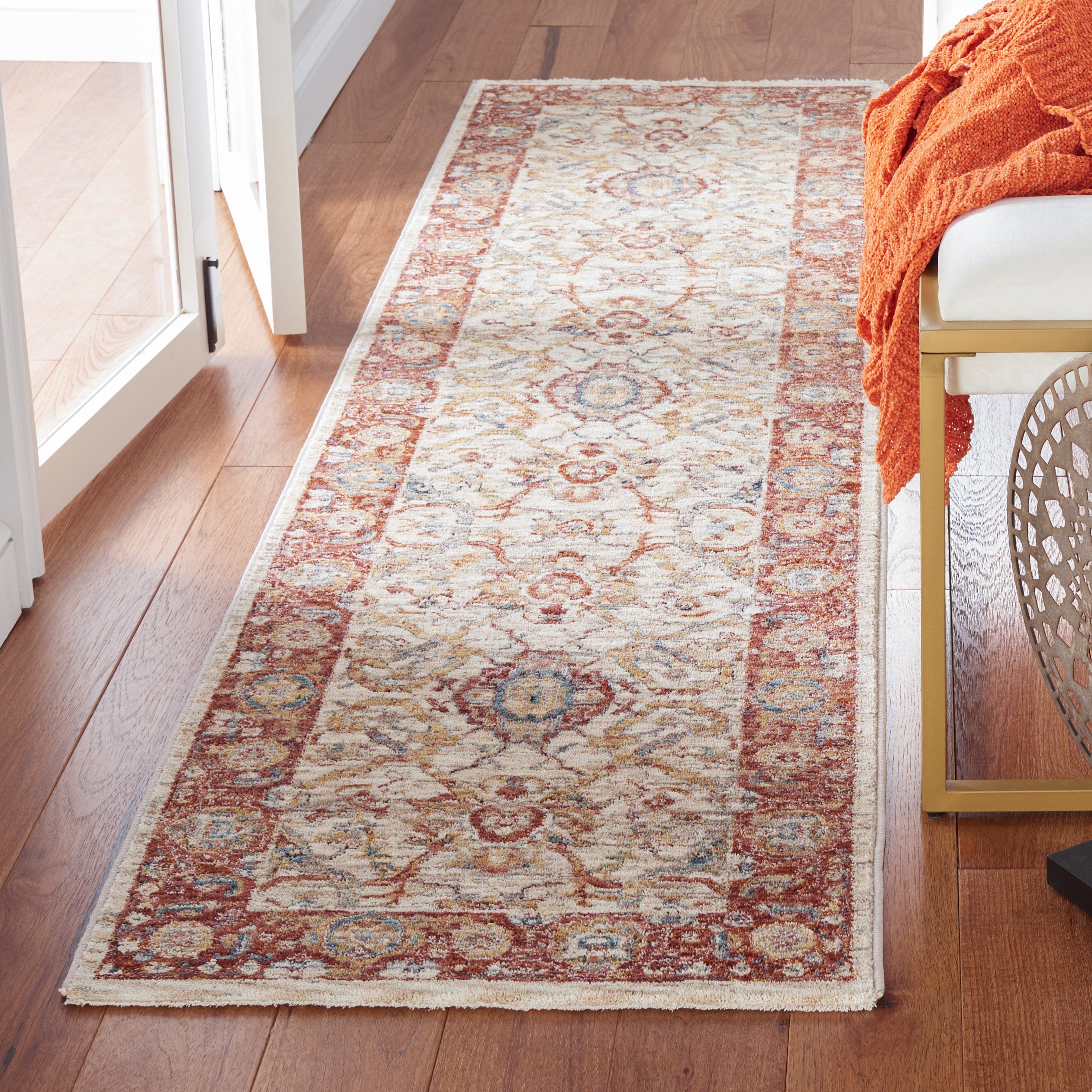 Safavieh Valencia 566 Rug, VAL566 - Ivory / Rust