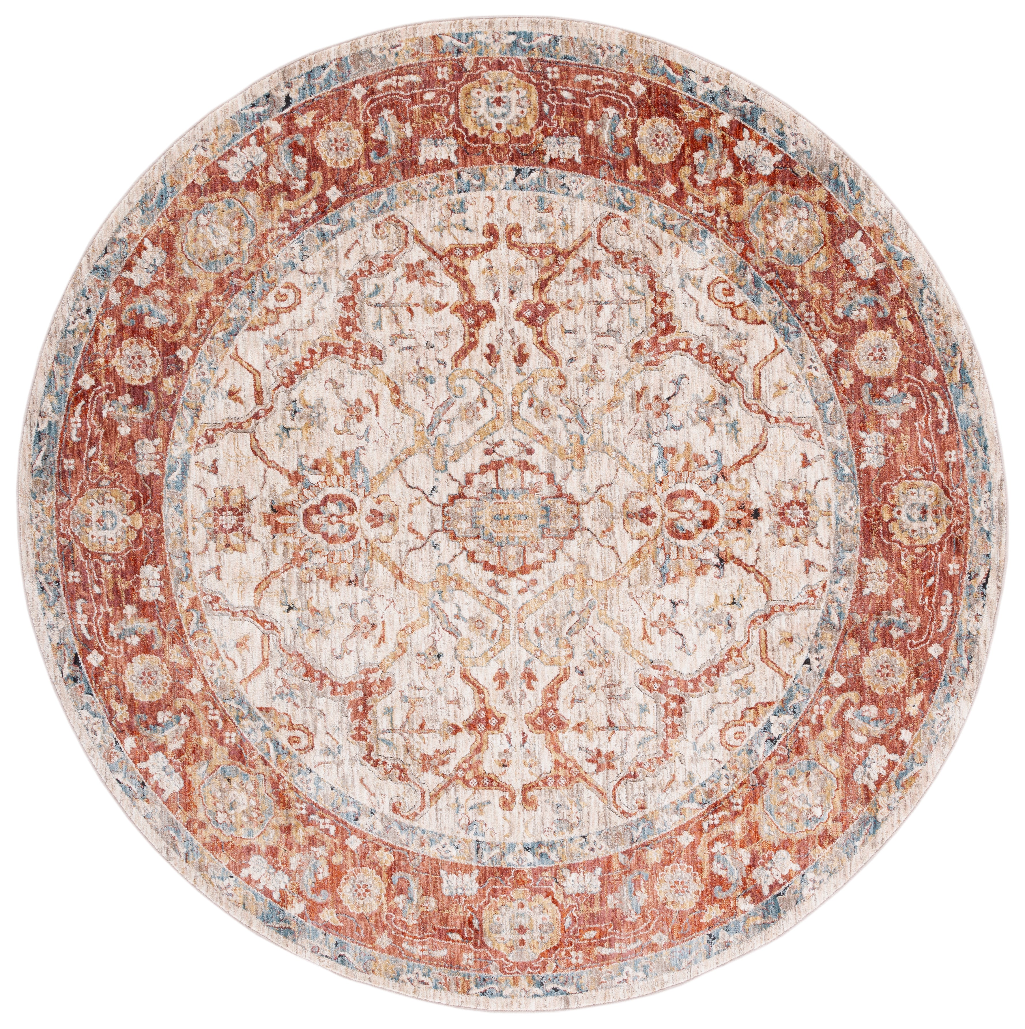 Safavieh Valencia 566 Rug, VAL566 - Ivory / Rust
