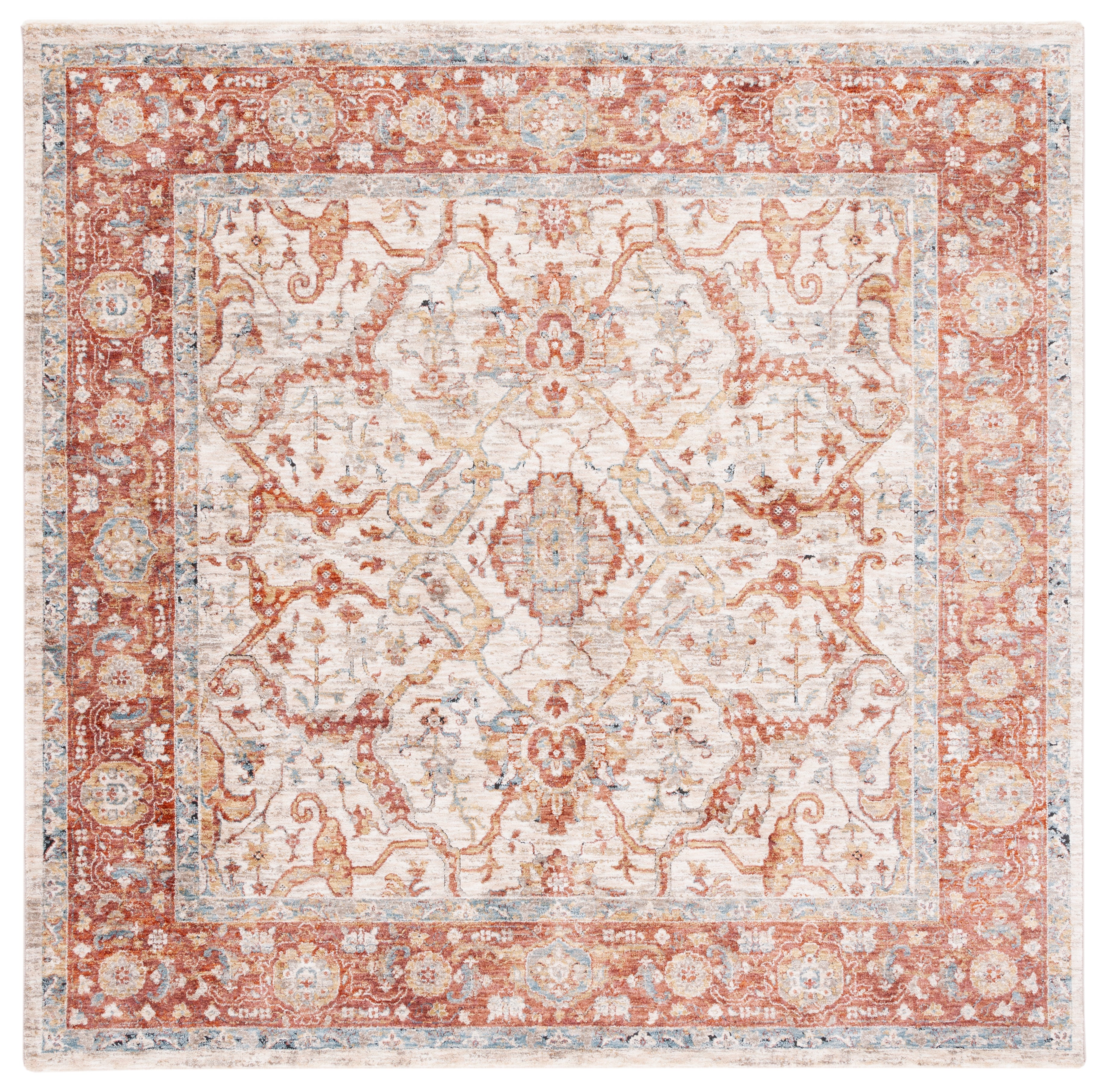 Safavieh Valencia 566 Rug, VAL566 - Ivory / Rust