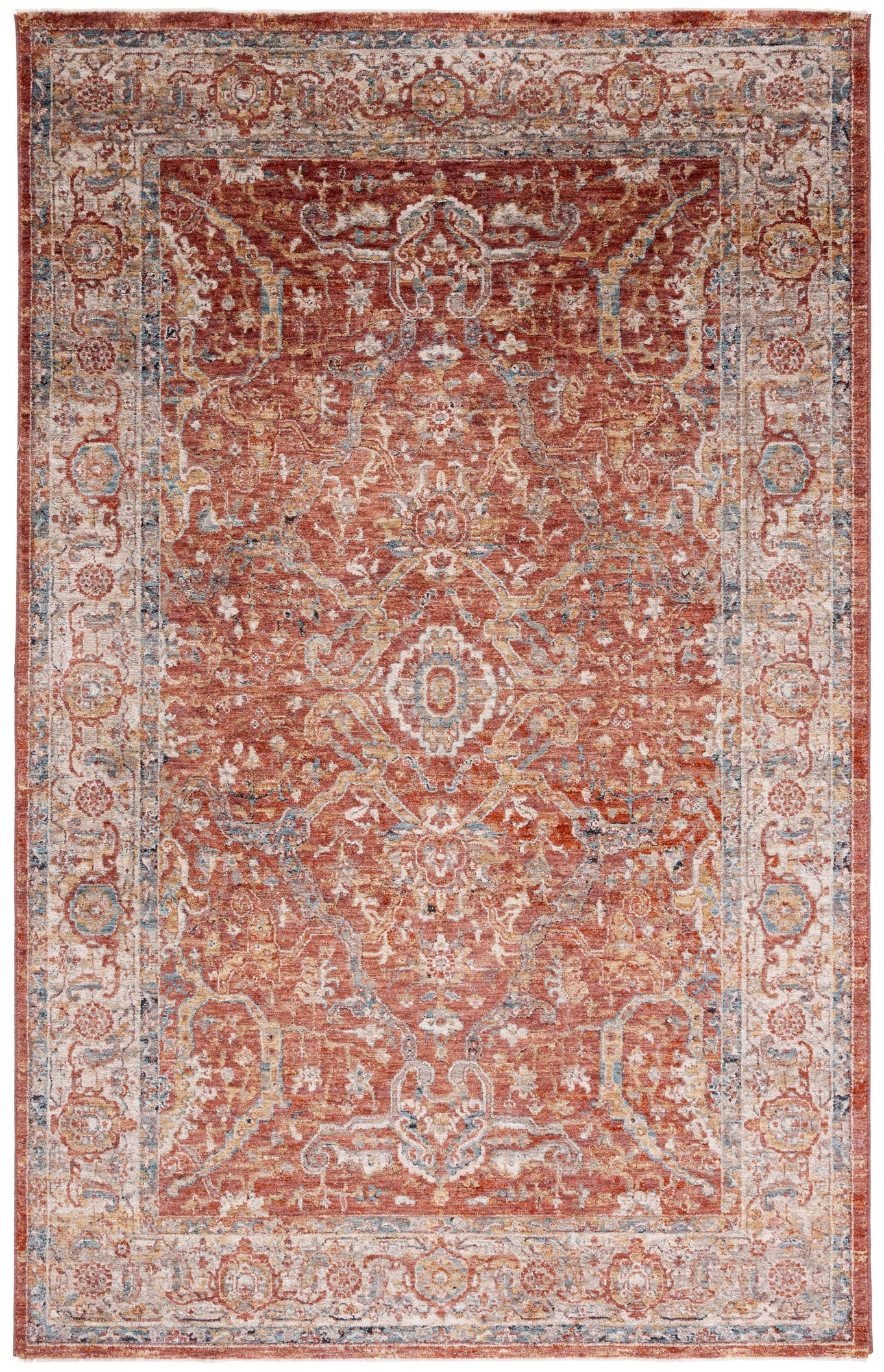 Safavieh Valencia 566 Rug, VAL566 - Rust / Beige