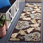 Safavieh Veranda 001 Rug, VER001 - Chocolate / Aqua