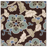 Safavieh Veranda 001 Rug, VER001 - Chocolate / Aqua