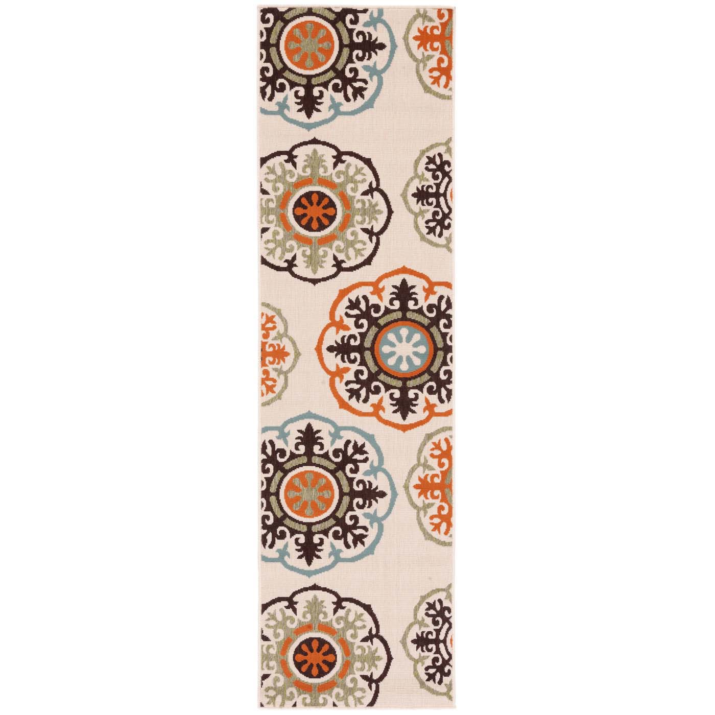 Safavieh Veranda 002 Rug, VER002 - Cream / Terracotta